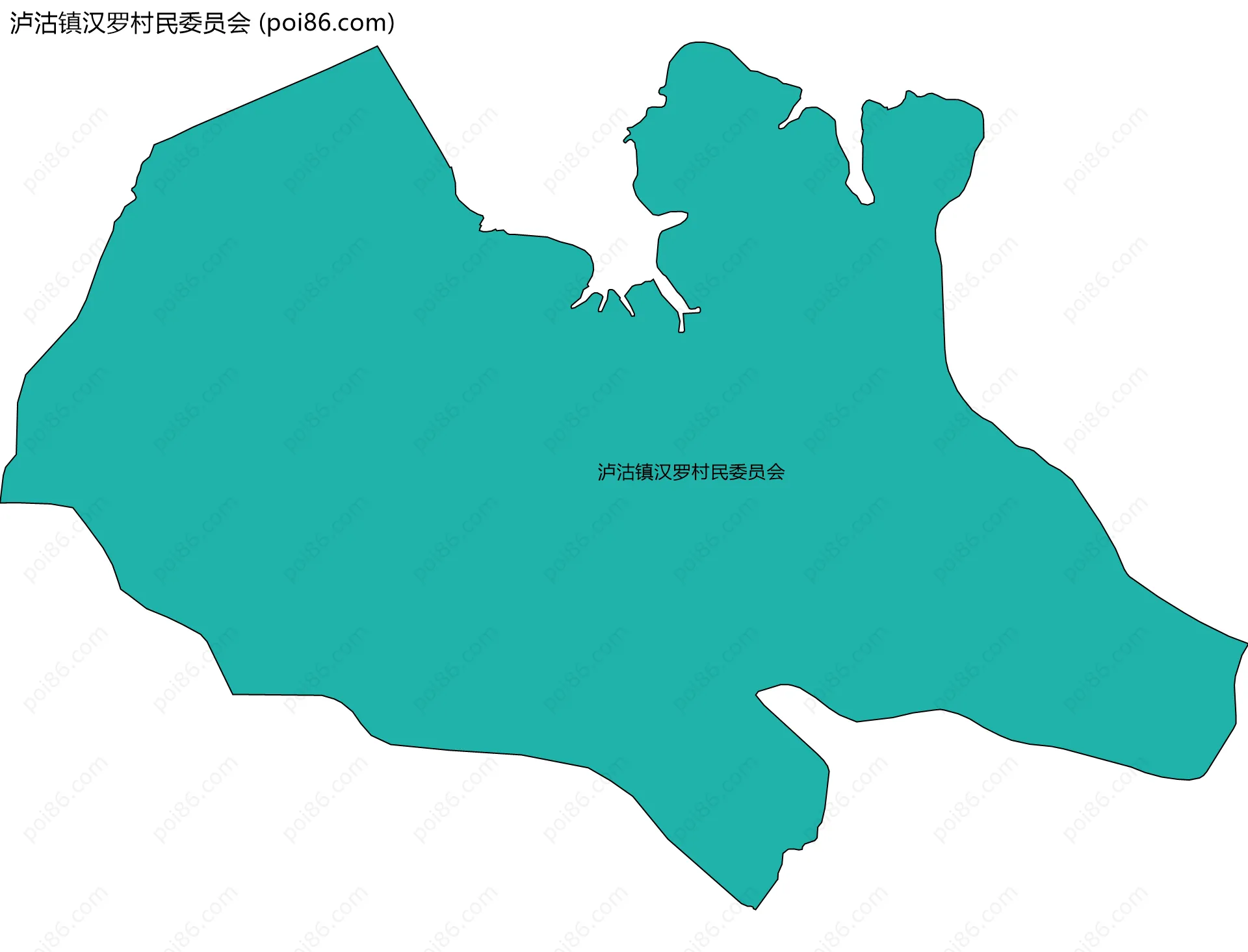 泸沽镇汉罗村民委员会边界地图