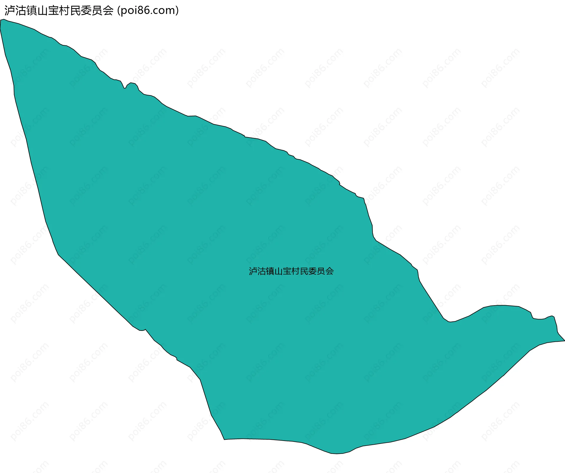 泸沽镇山宝村民委员会边界地图
