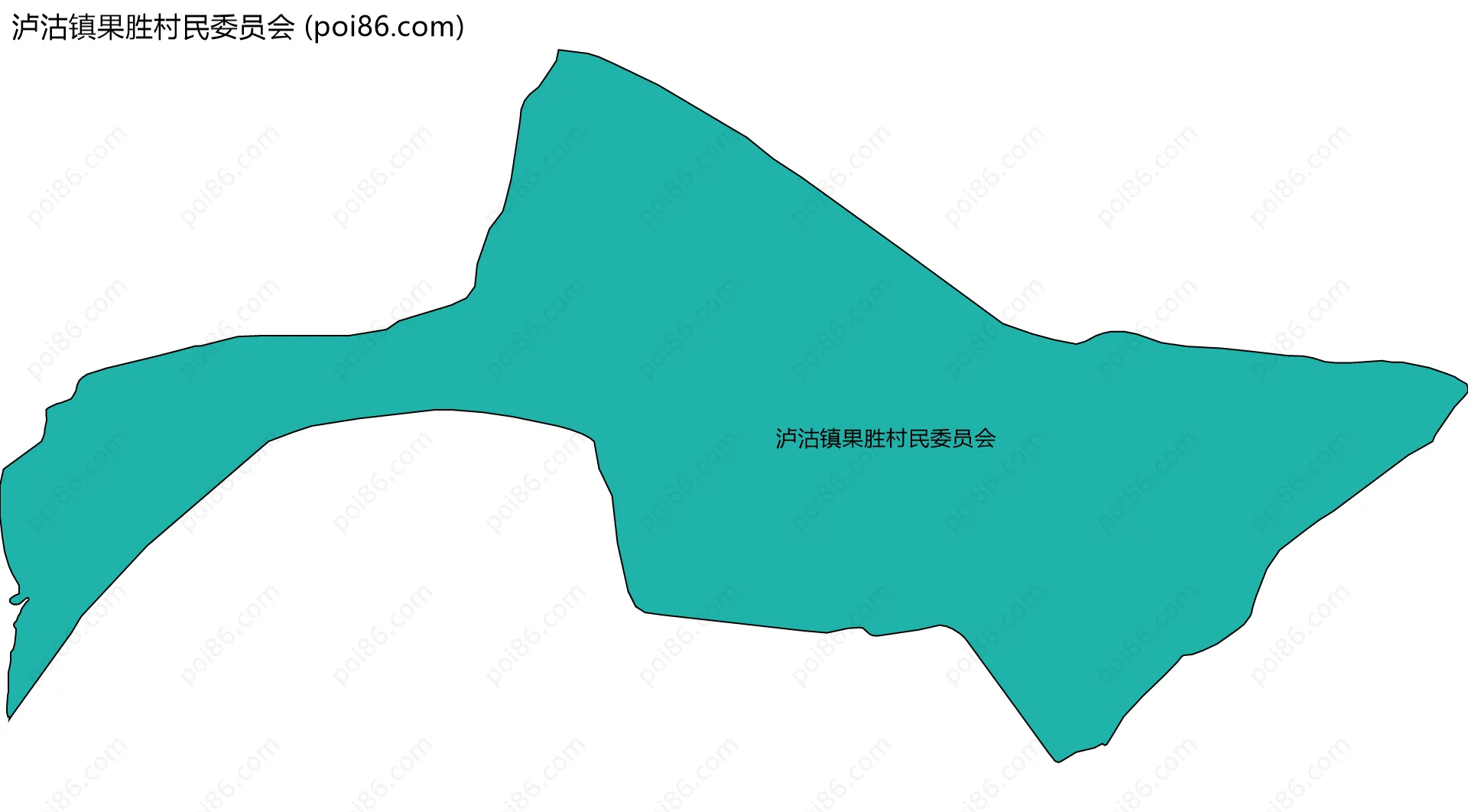 泸沽镇果胜村民委员会边界地图