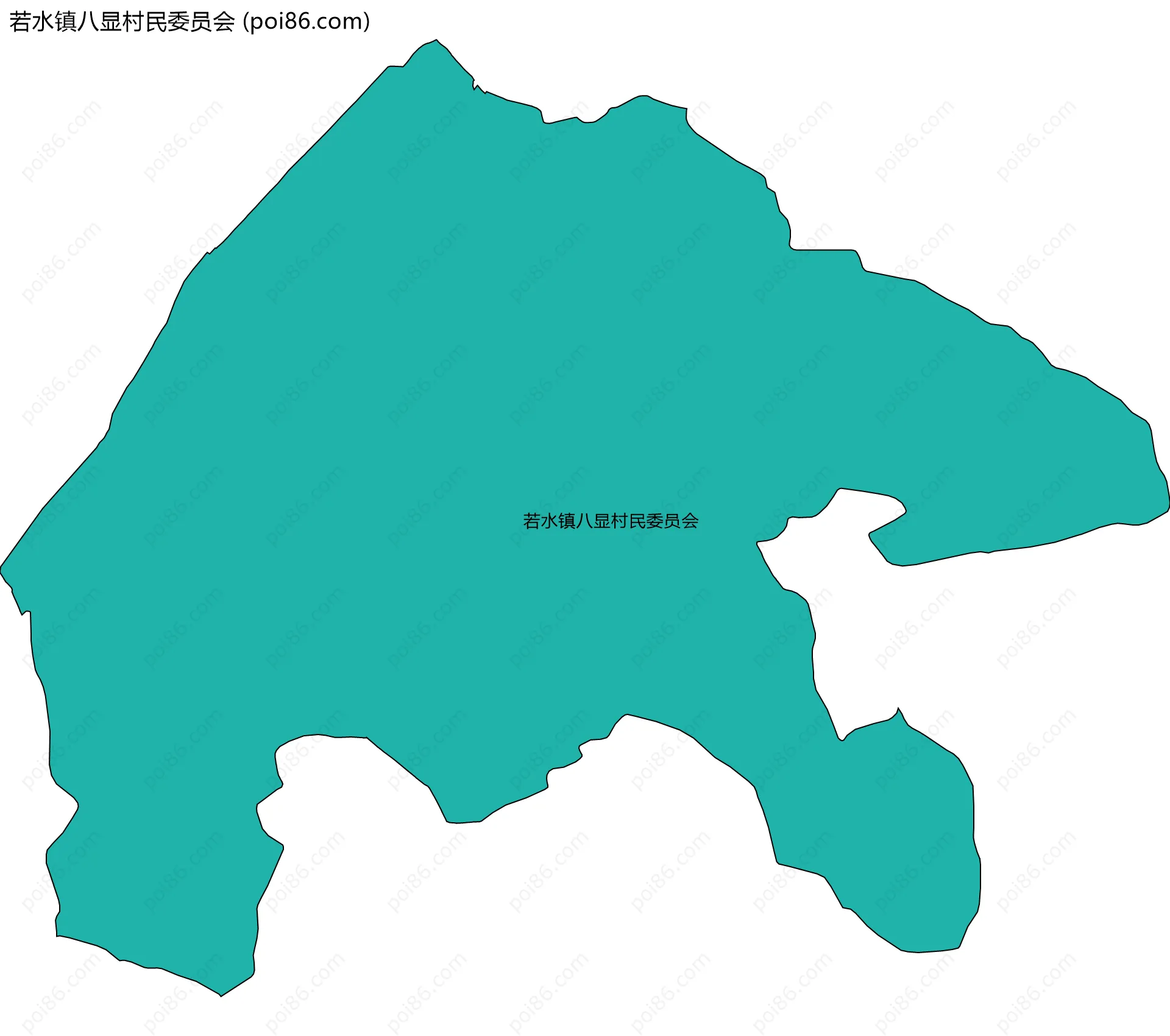 若水镇八显村民委员会边界地图
