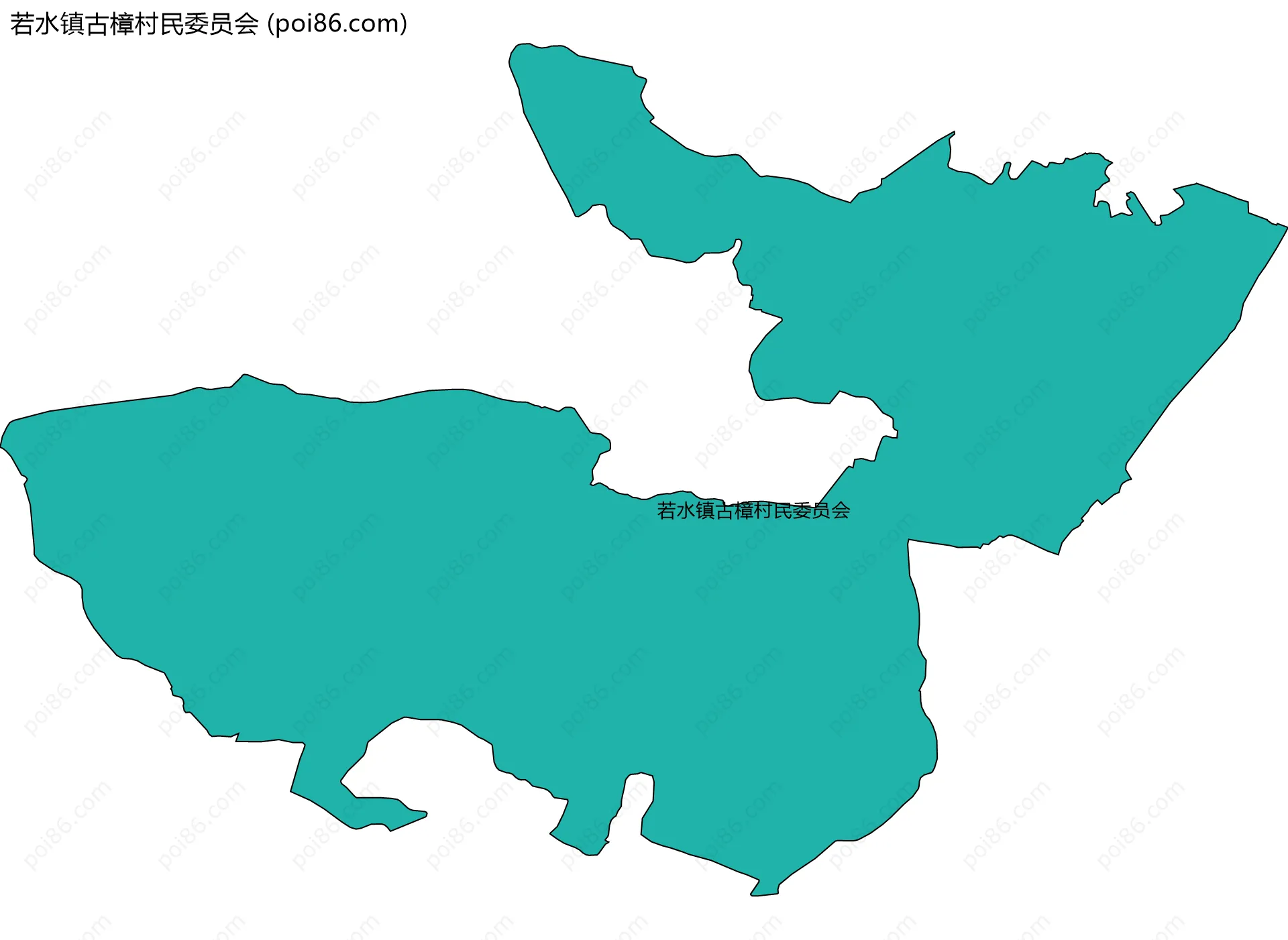 若水镇古樟村民委员会边界地图