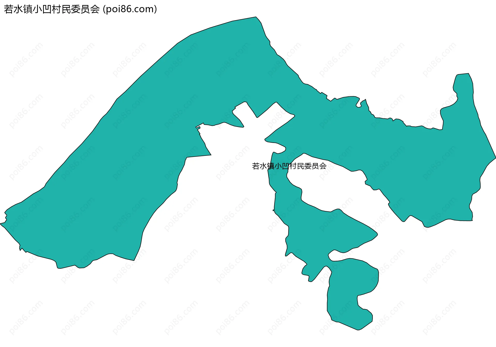 若水镇小凹村民委员会边界地图
