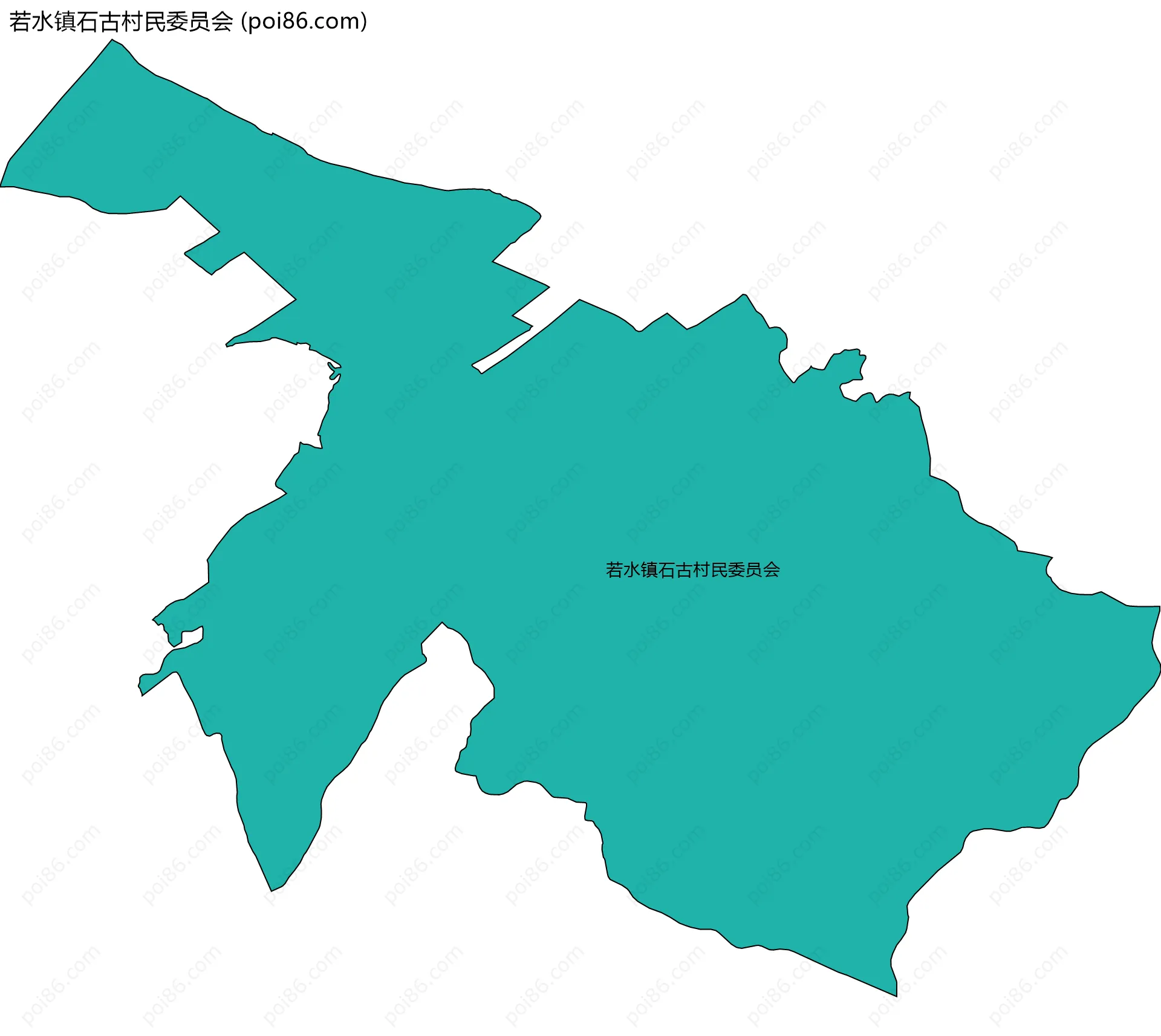 若水镇石古村民委员会边界地图