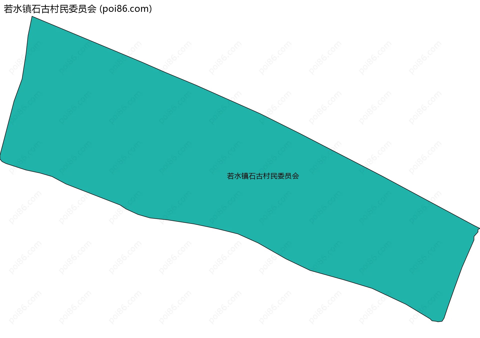 若水镇石古村民委员会边界地图