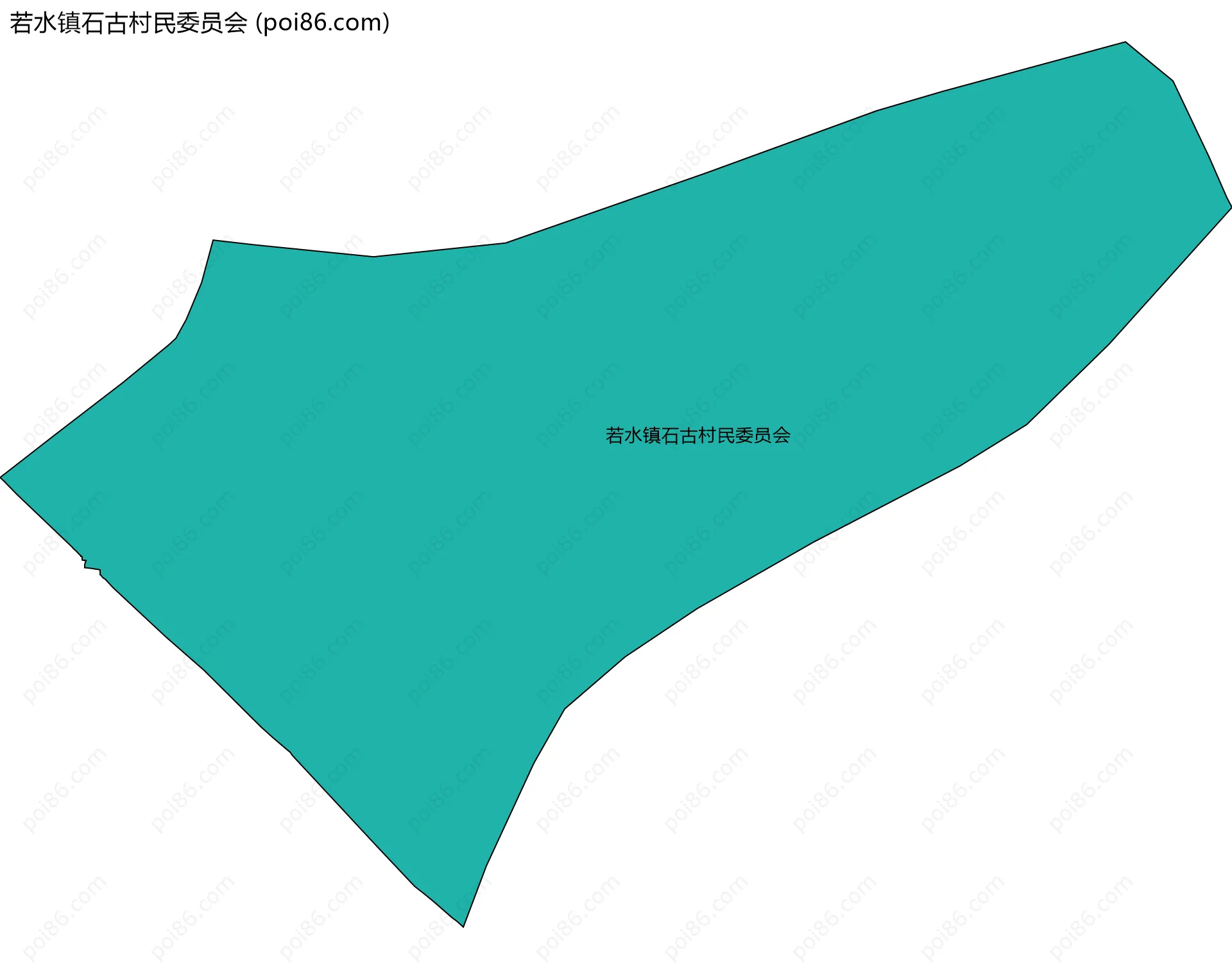 若水镇石古村民委员会边界地图