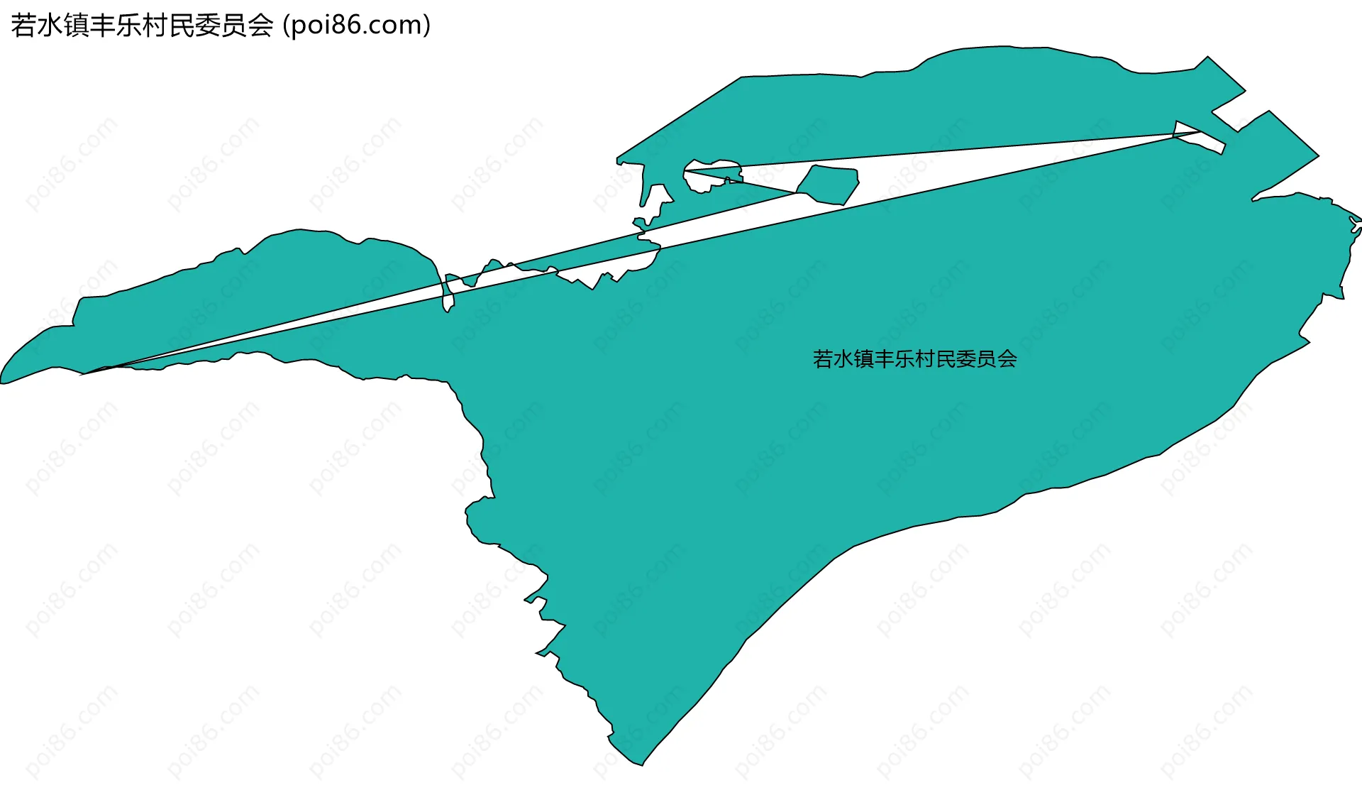 若水镇丰乐村民委员会边界地图