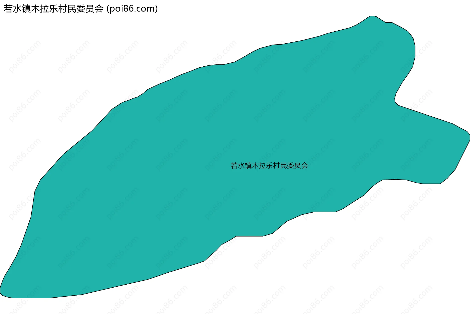 若水镇木拉乐村民委员会边界地图