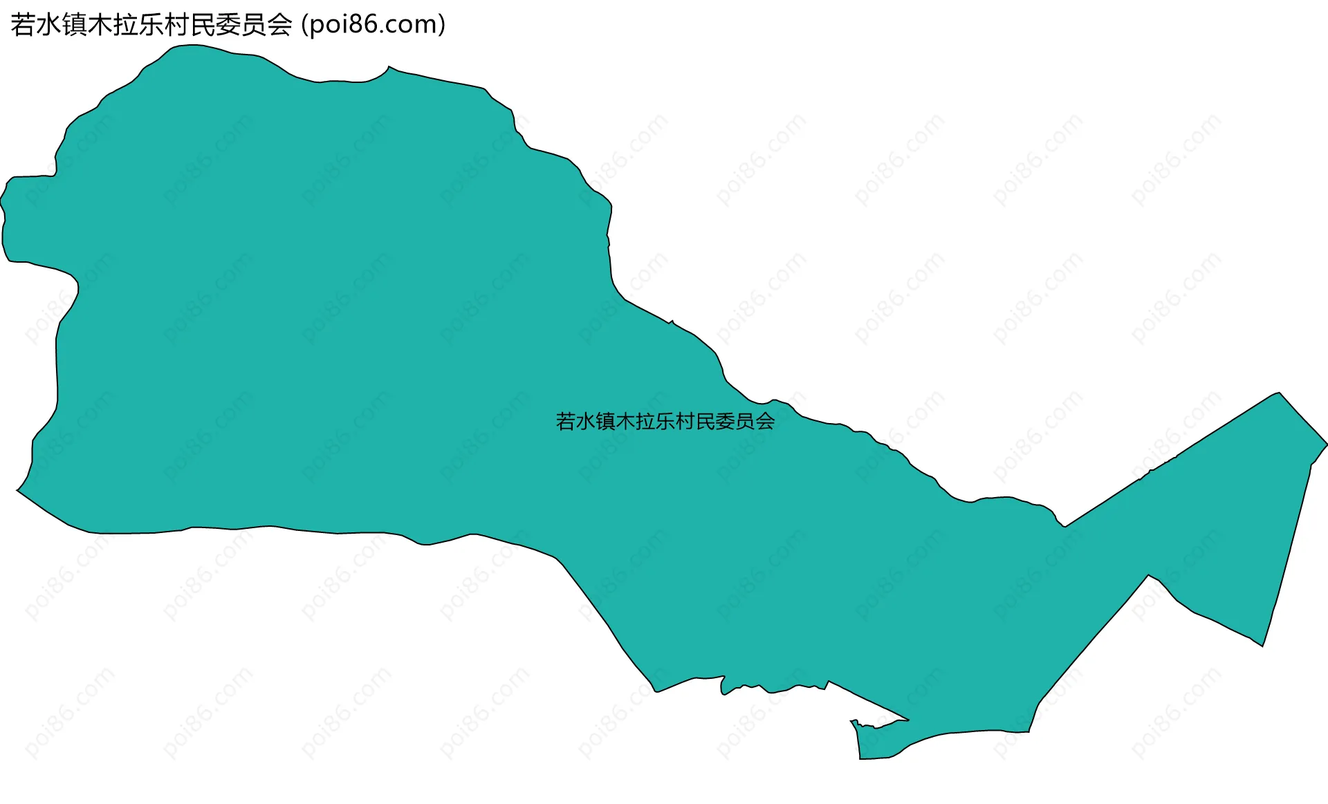 若水镇木拉乐村民委员会边界地图