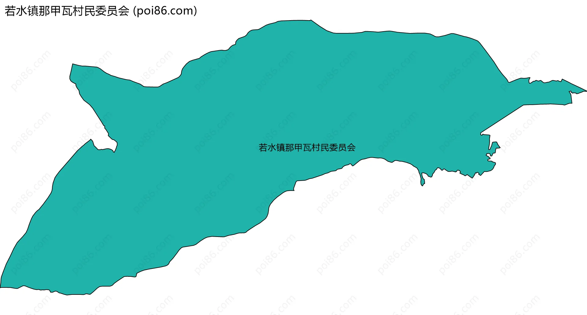 若水镇那甲瓦村民委员会边界地图