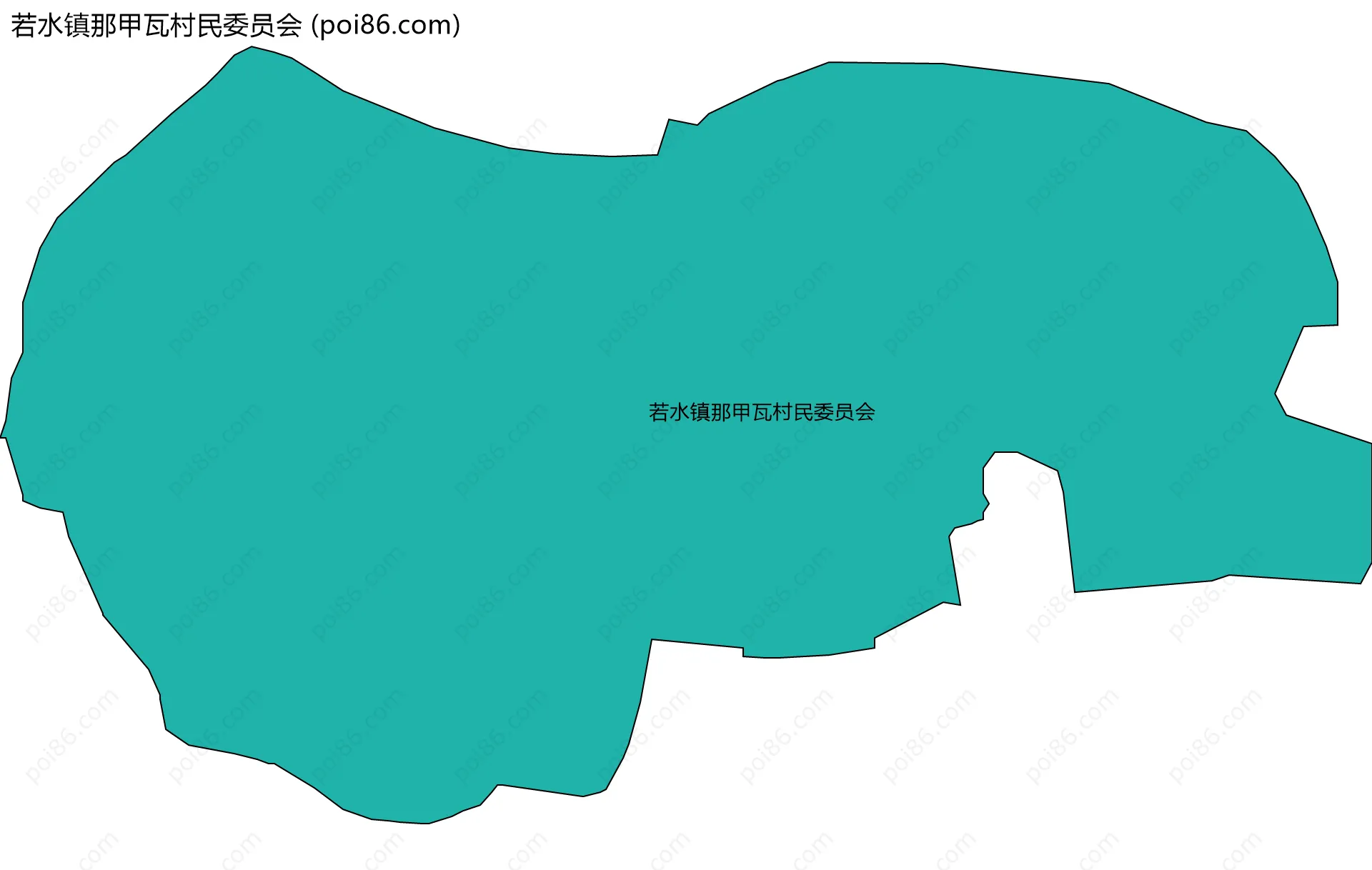 若水镇那甲瓦村民委员会边界地图