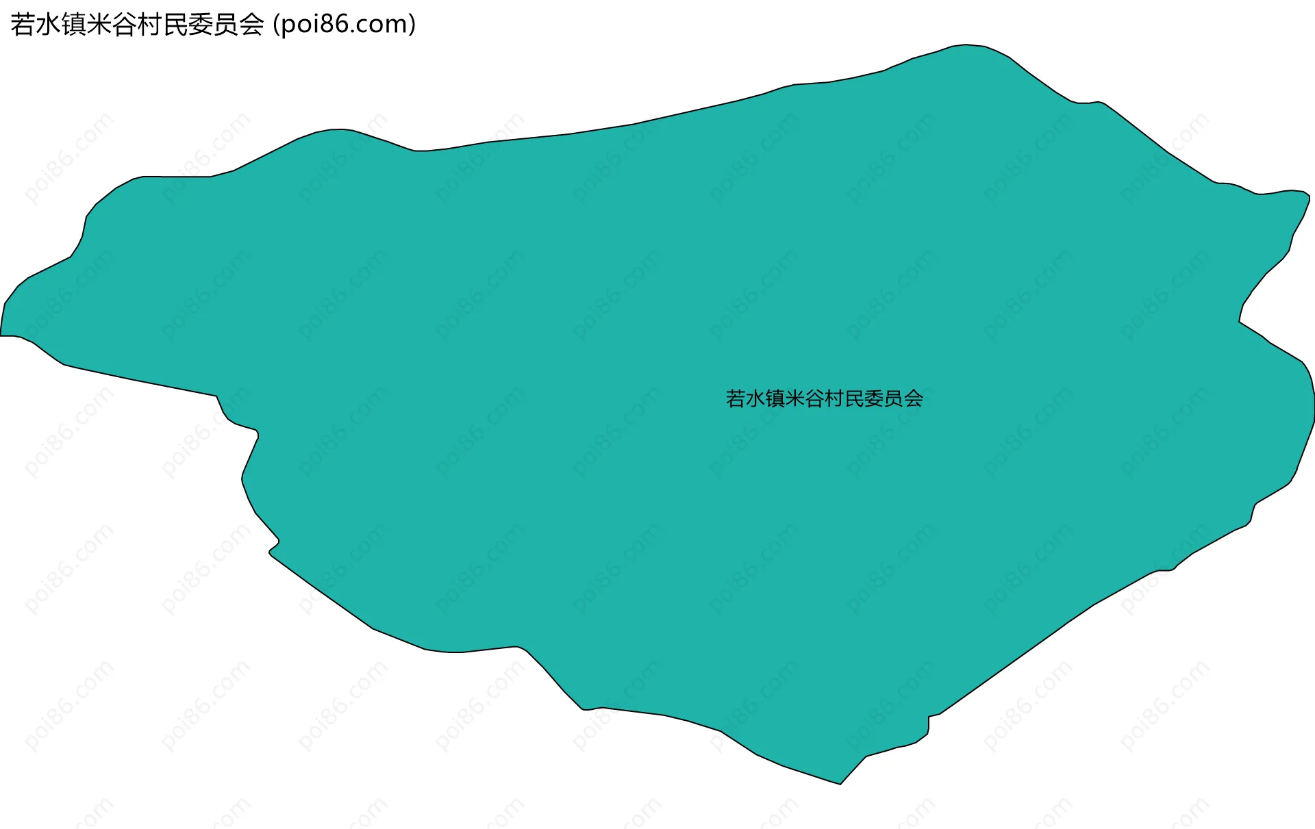 若水镇米谷村民委员会边界地图