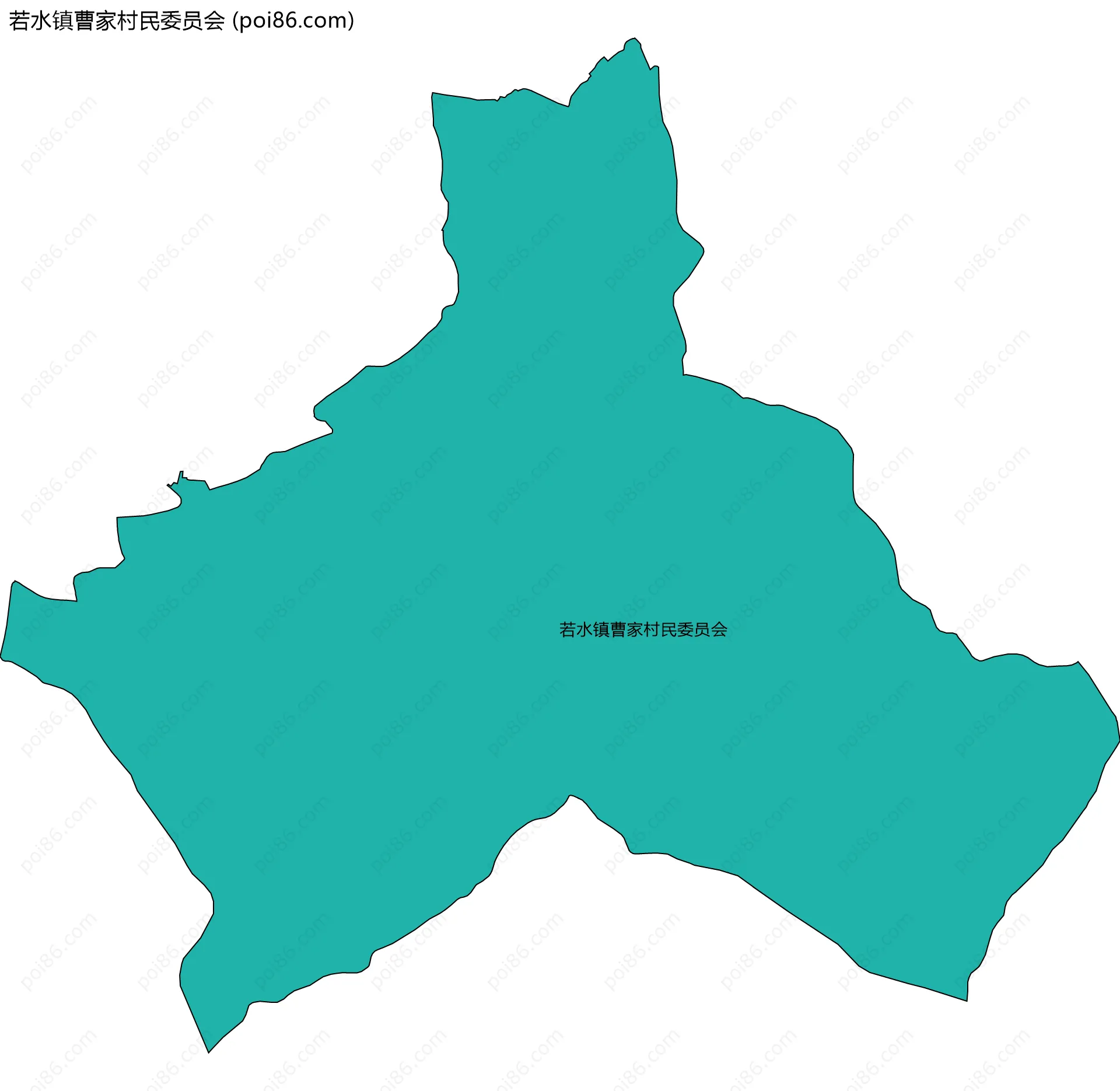 若水镇曹家村民委员会边界地图