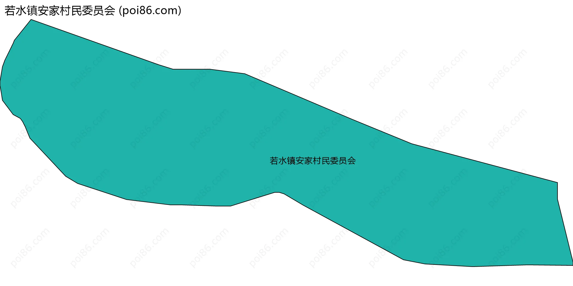 若水镇安家村民委员会边界地图