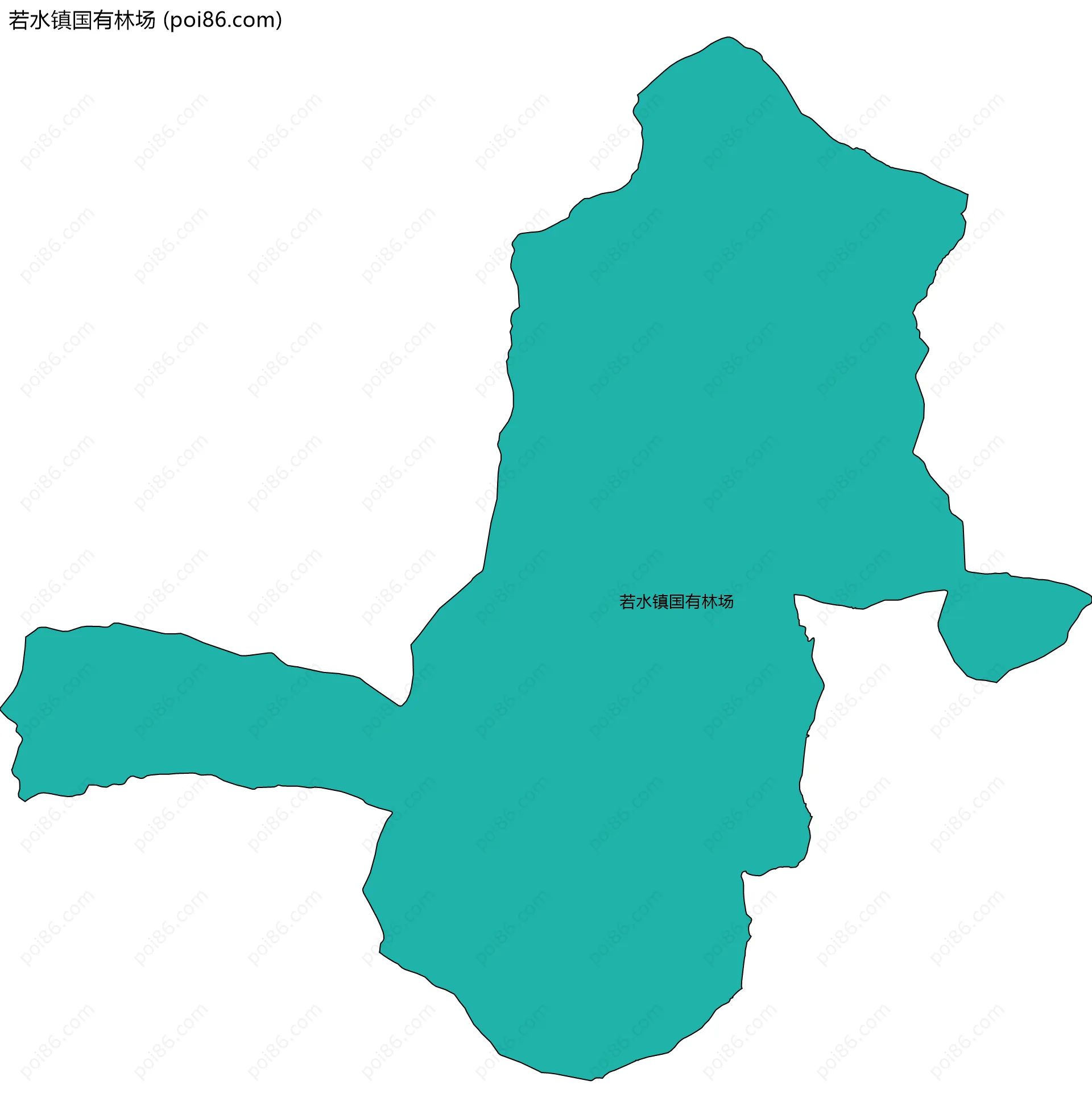 若水镇国有林场边界地图