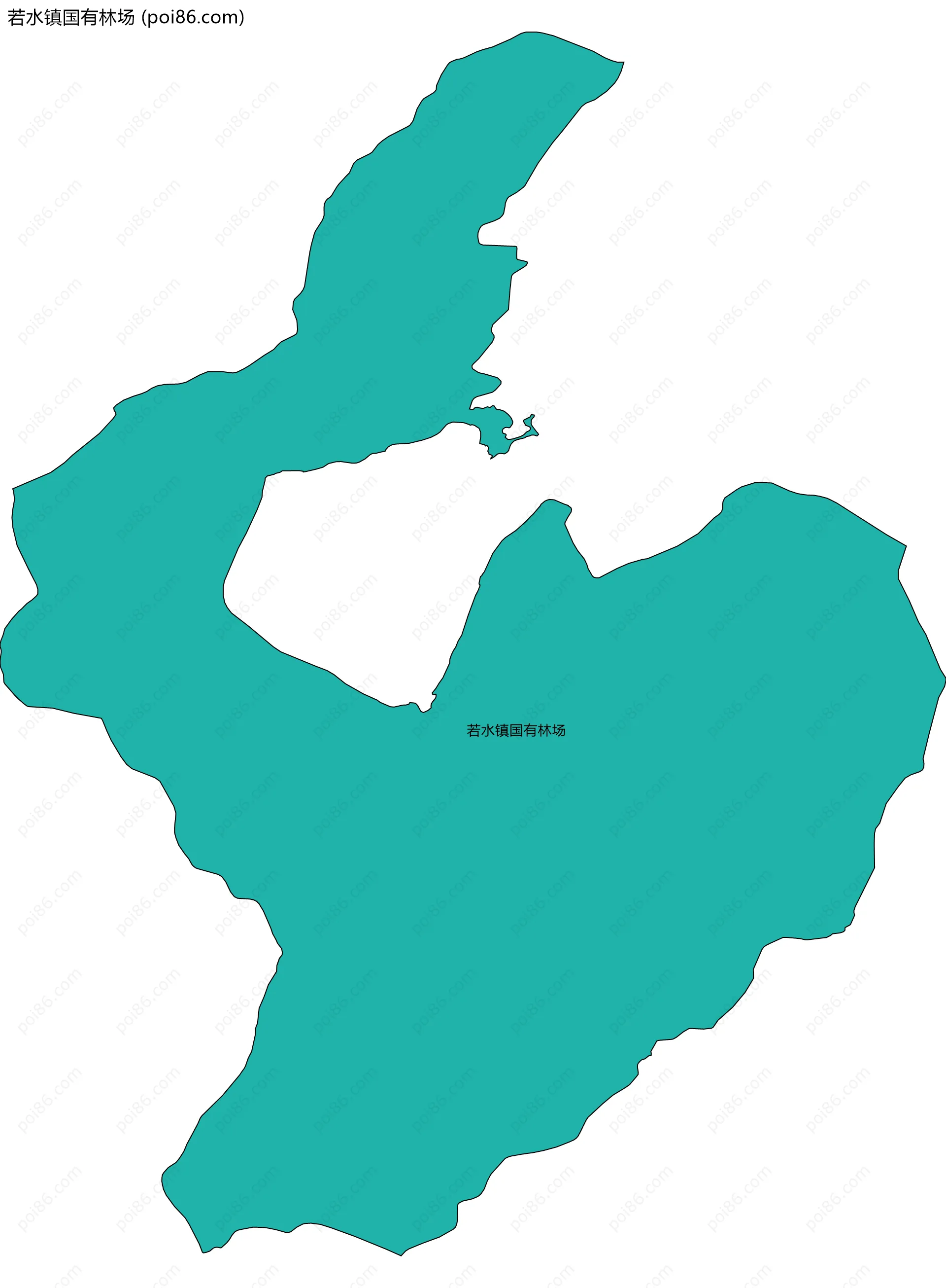 若水镇国有林场边界地图
