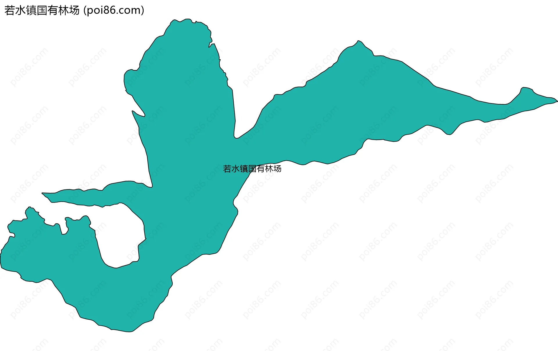 若水镇国有林场边界地图