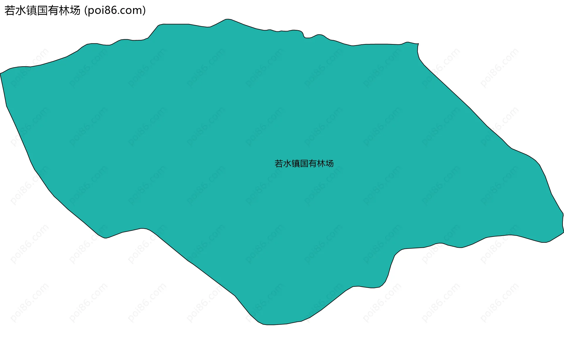 若水镇国有林场边界地图
