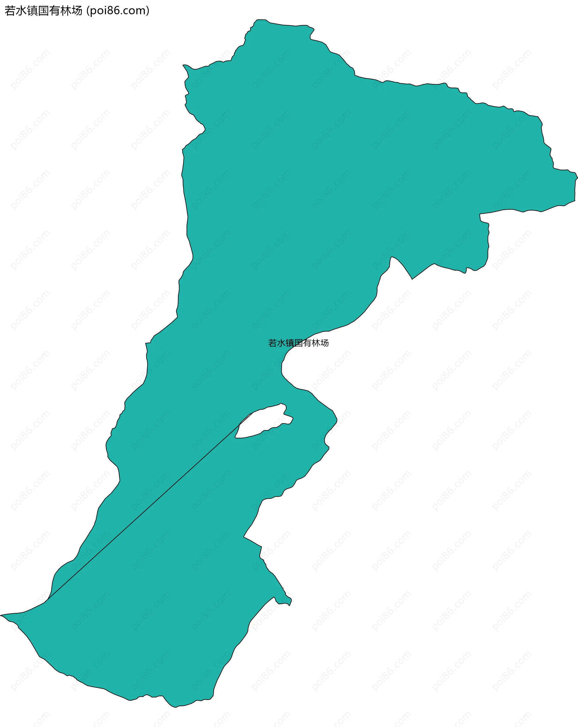 若水镇国有林场边界地图