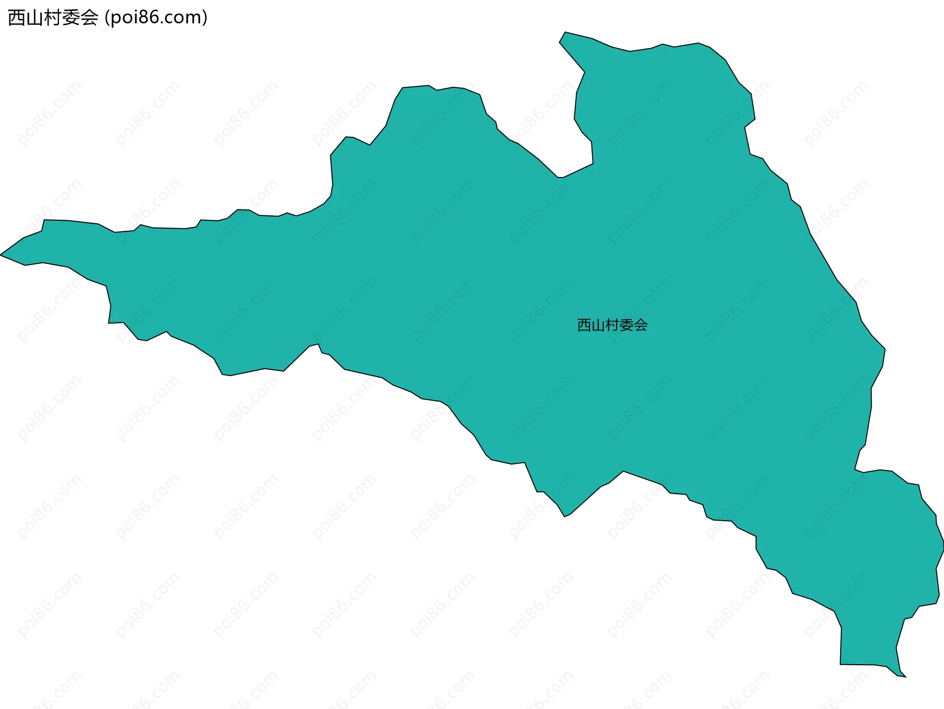 西山村委会边界地图