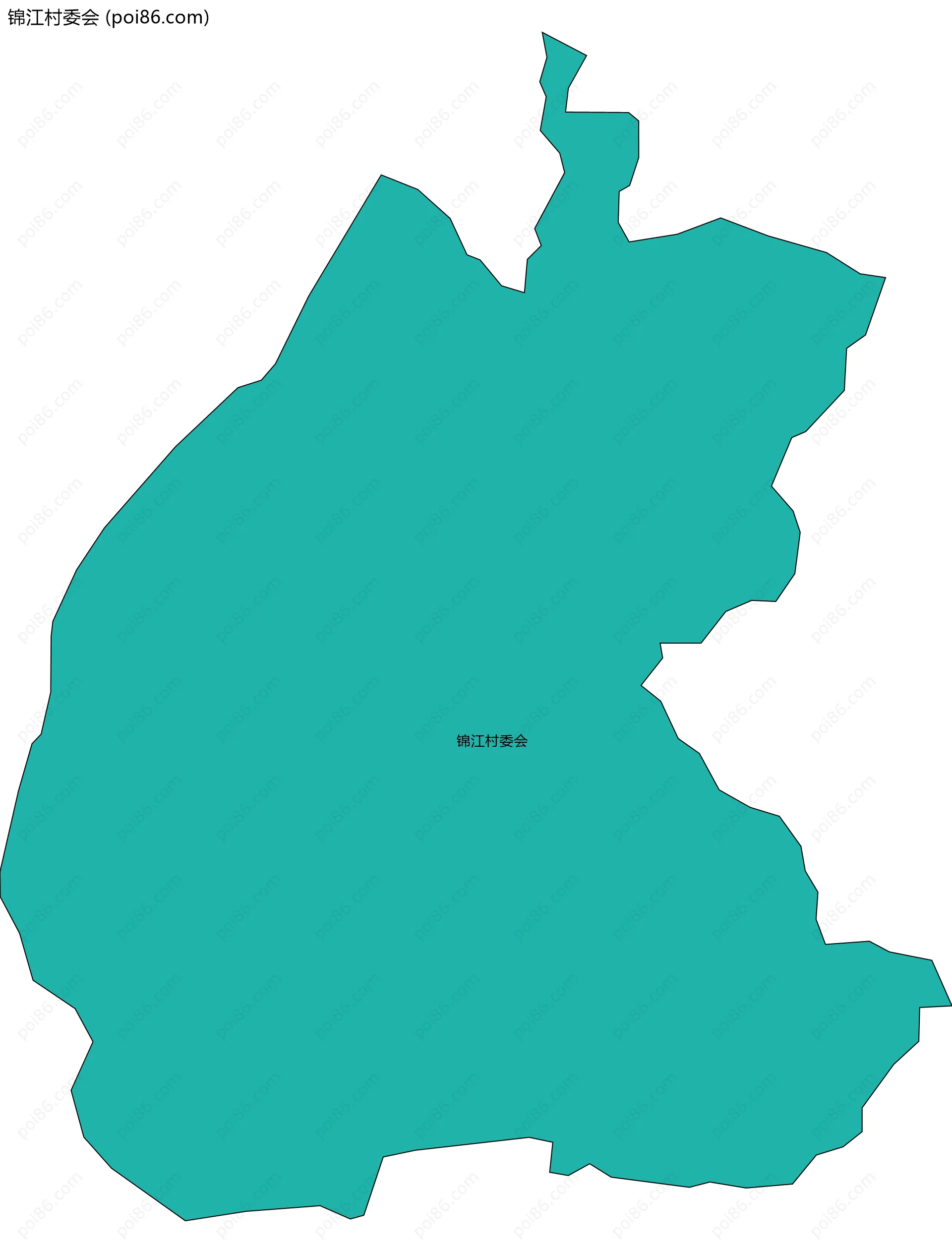 锦江村委会边界地图