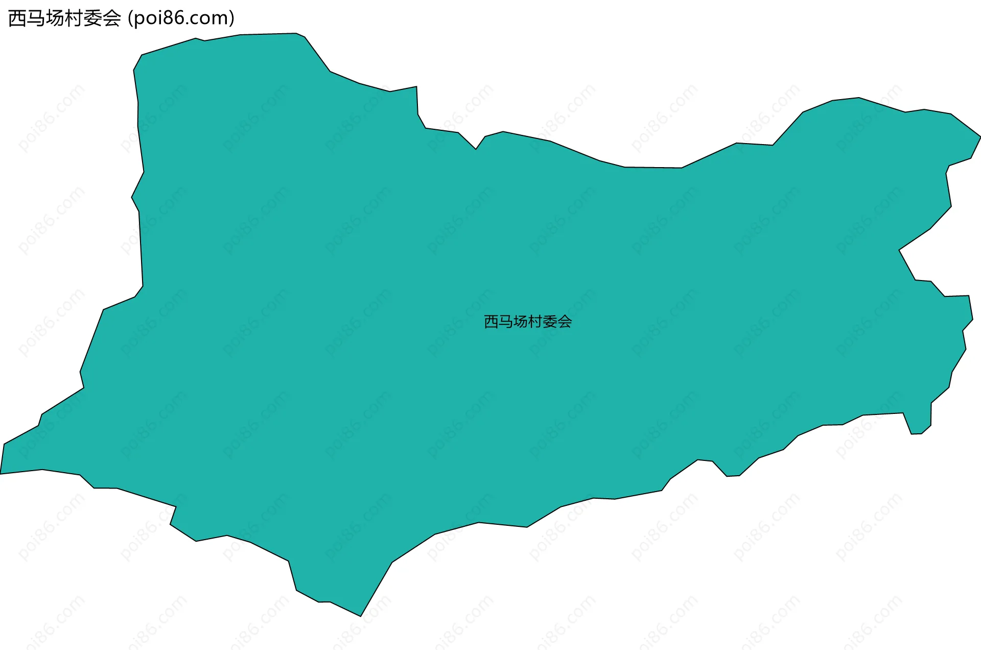 西马场村委会边界地图