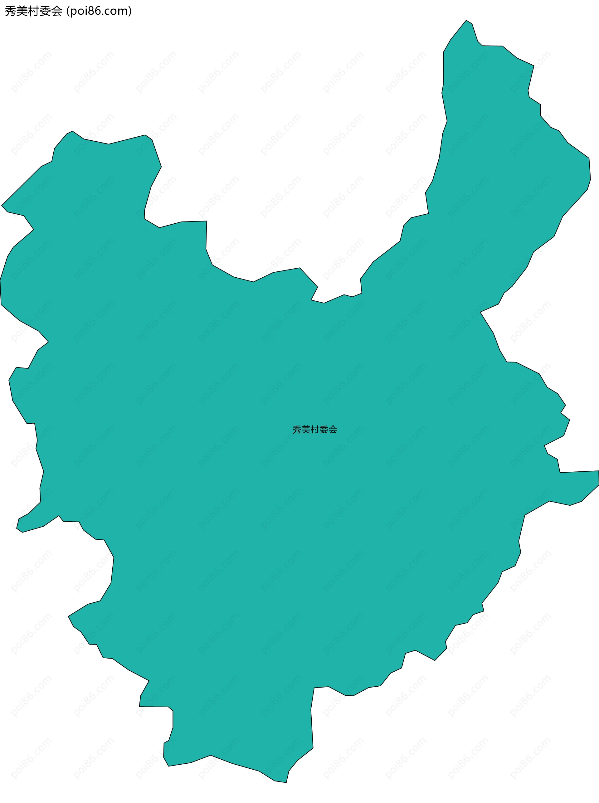 秀美村委会边界地图