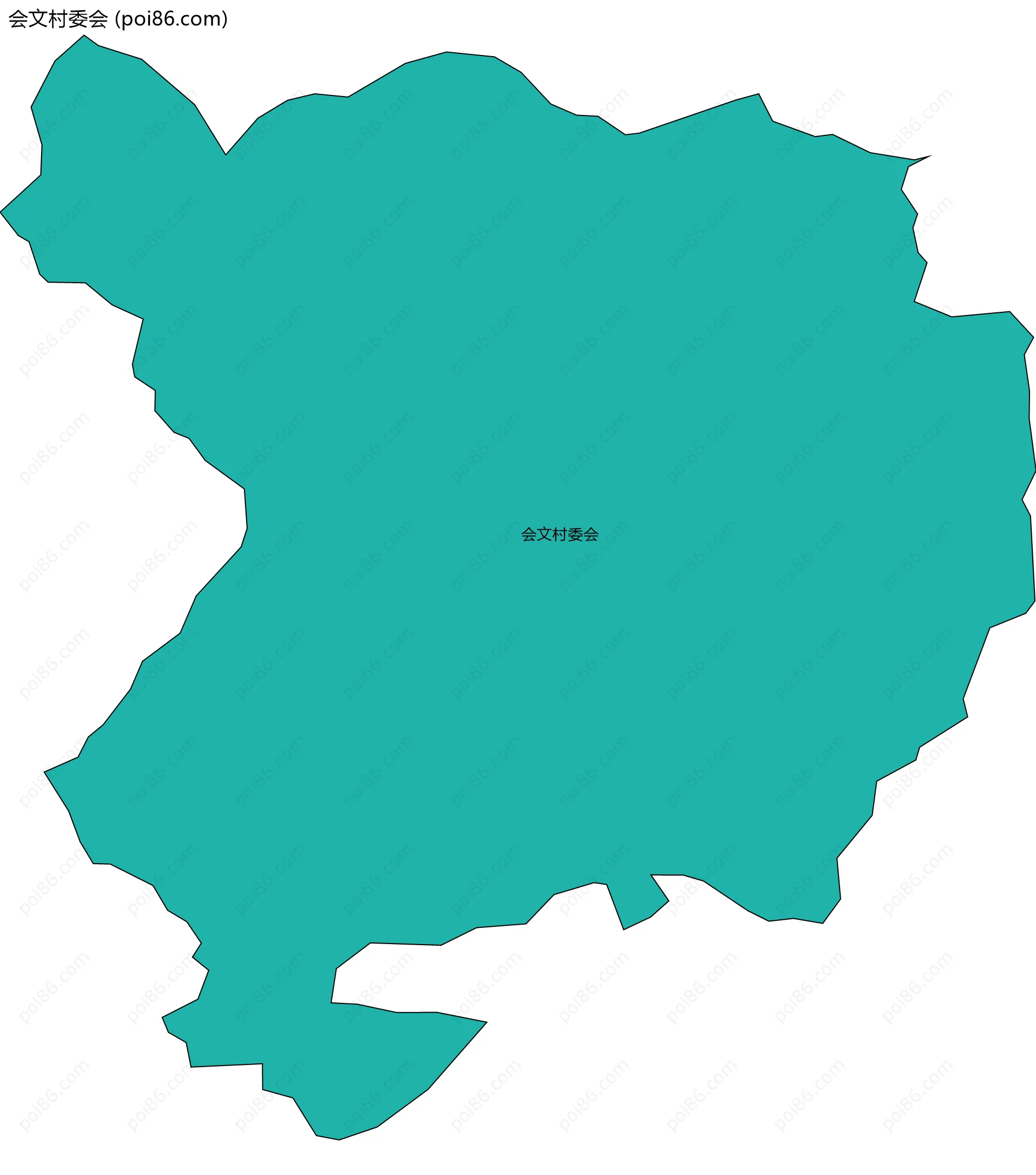 会文村委会边界地图