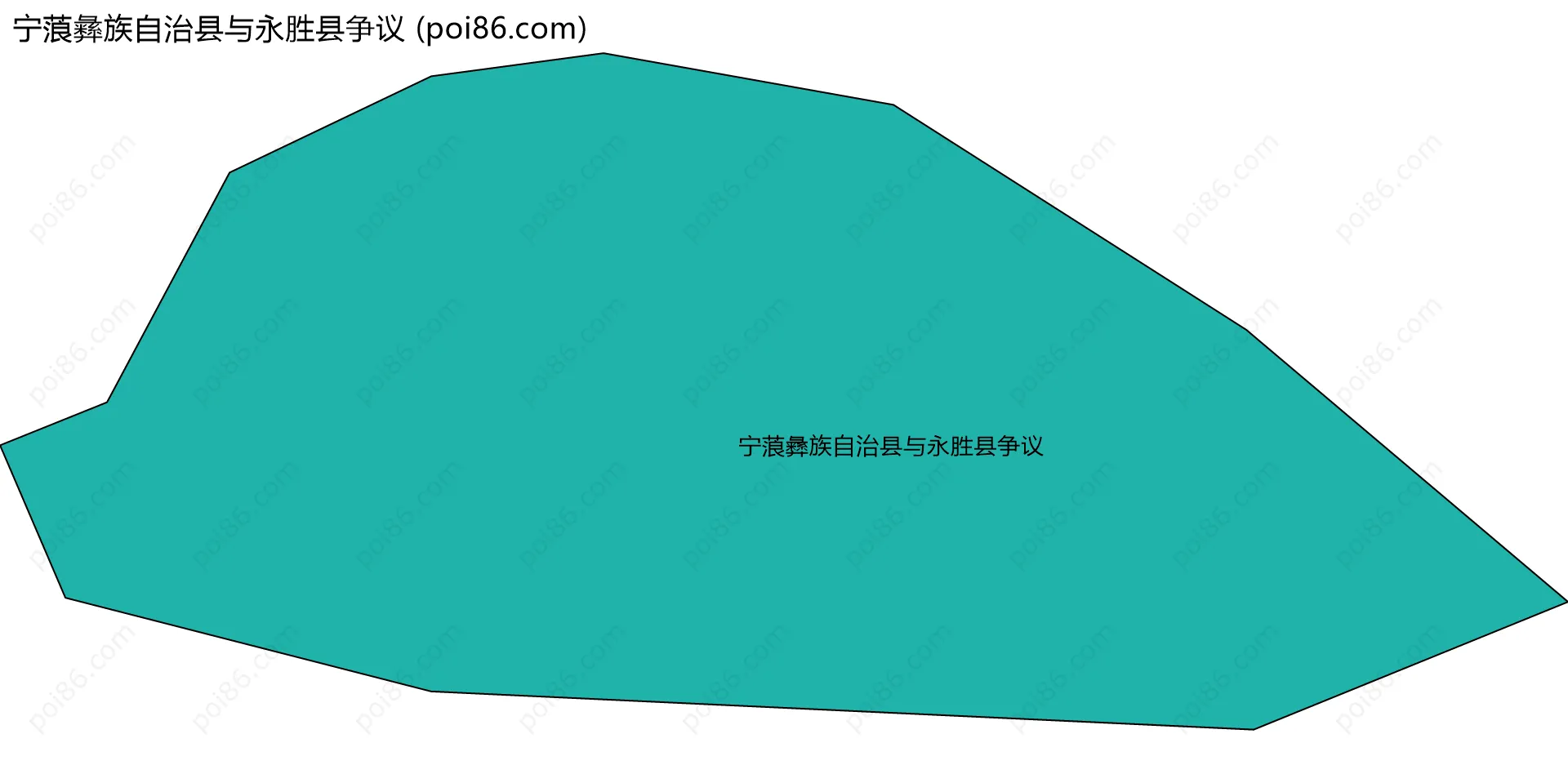 宁蒗彝族自治县与永胜县争议边界地图