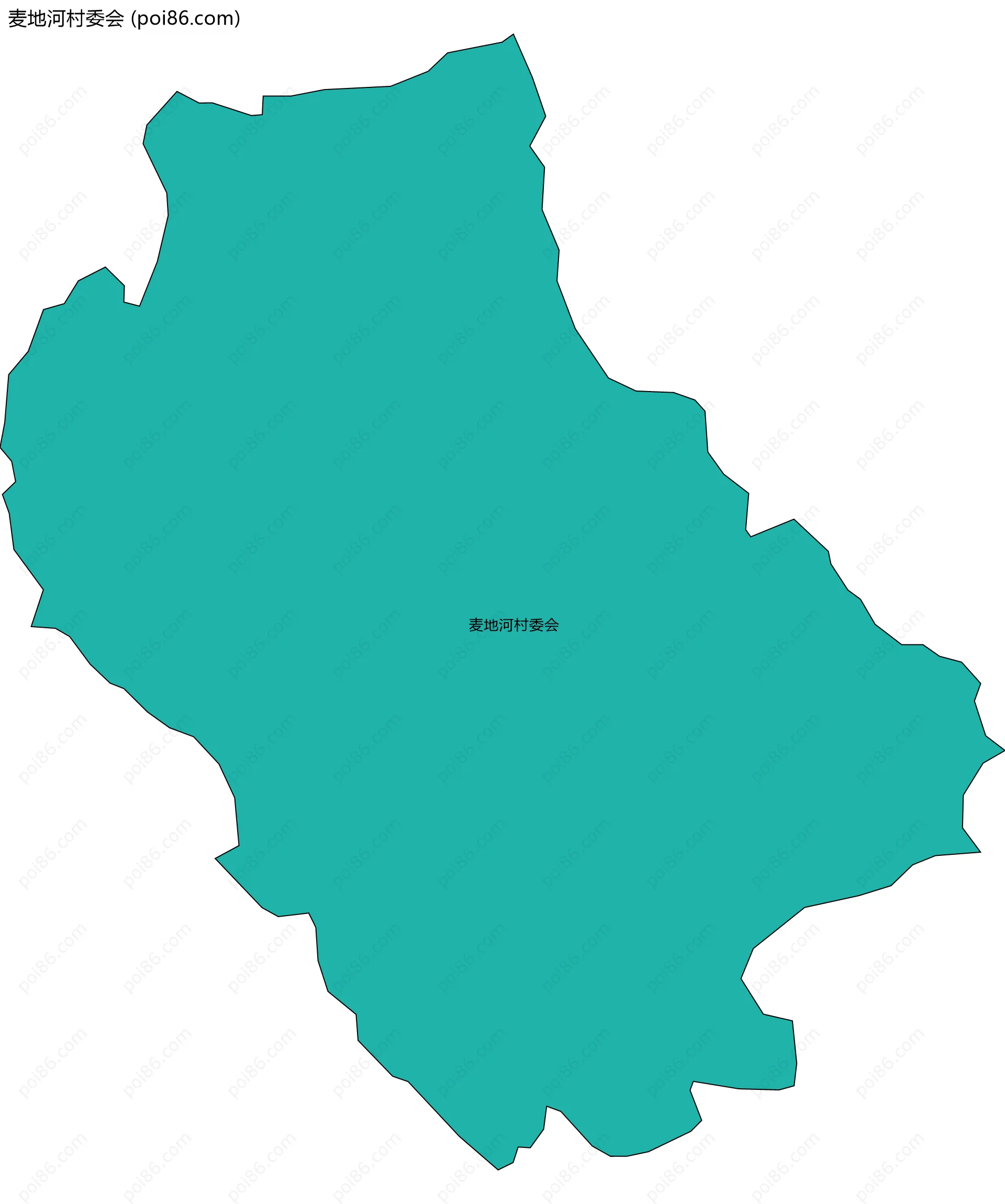 麦地河村委会边界地图