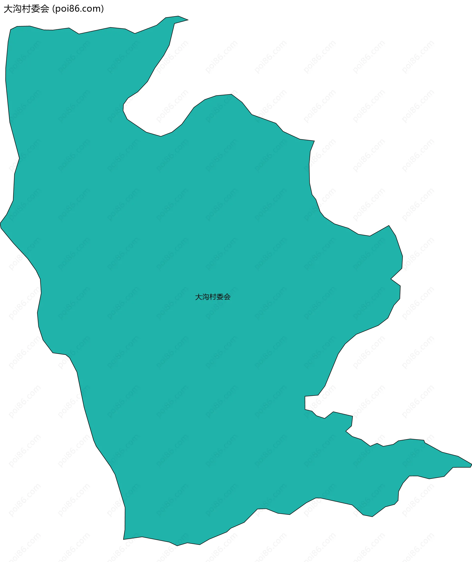 大沟村委会边界地图