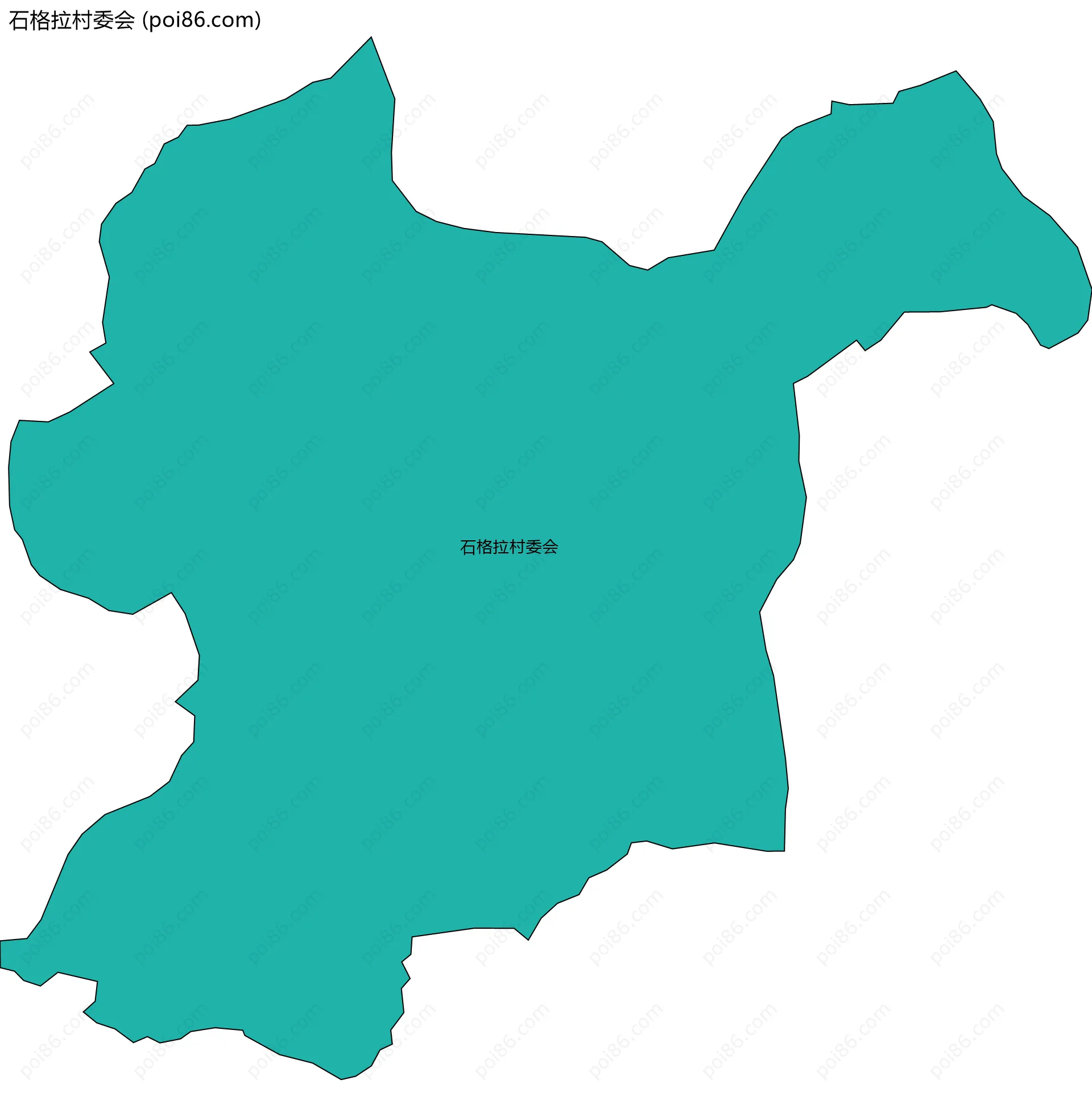 石格拉村委会边界地图