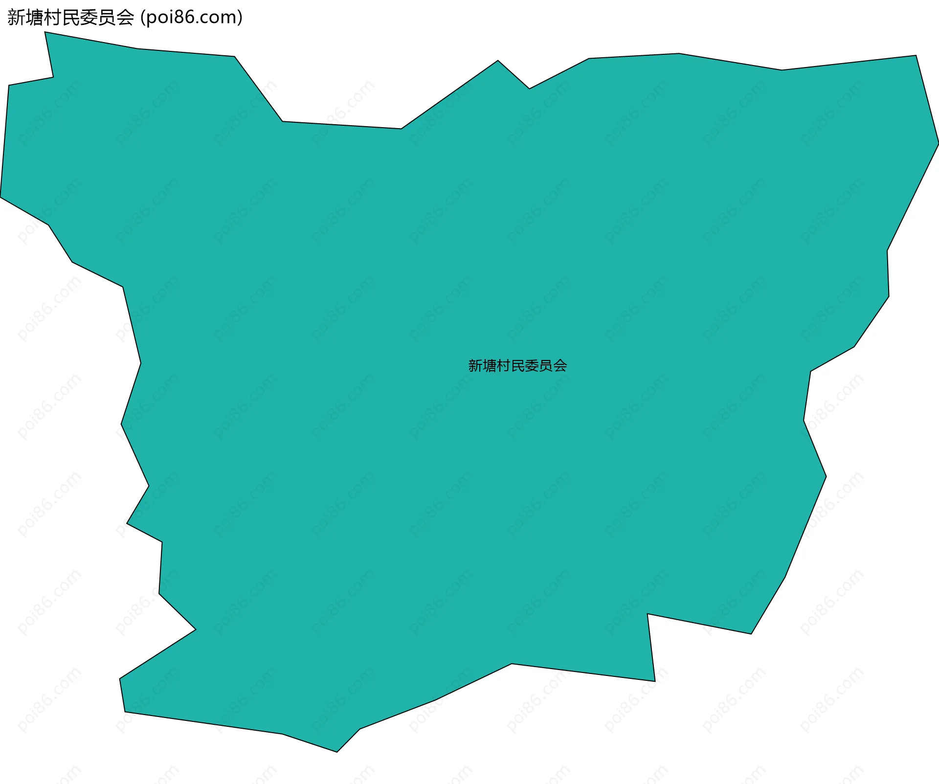 新塘村民委员会边界地图