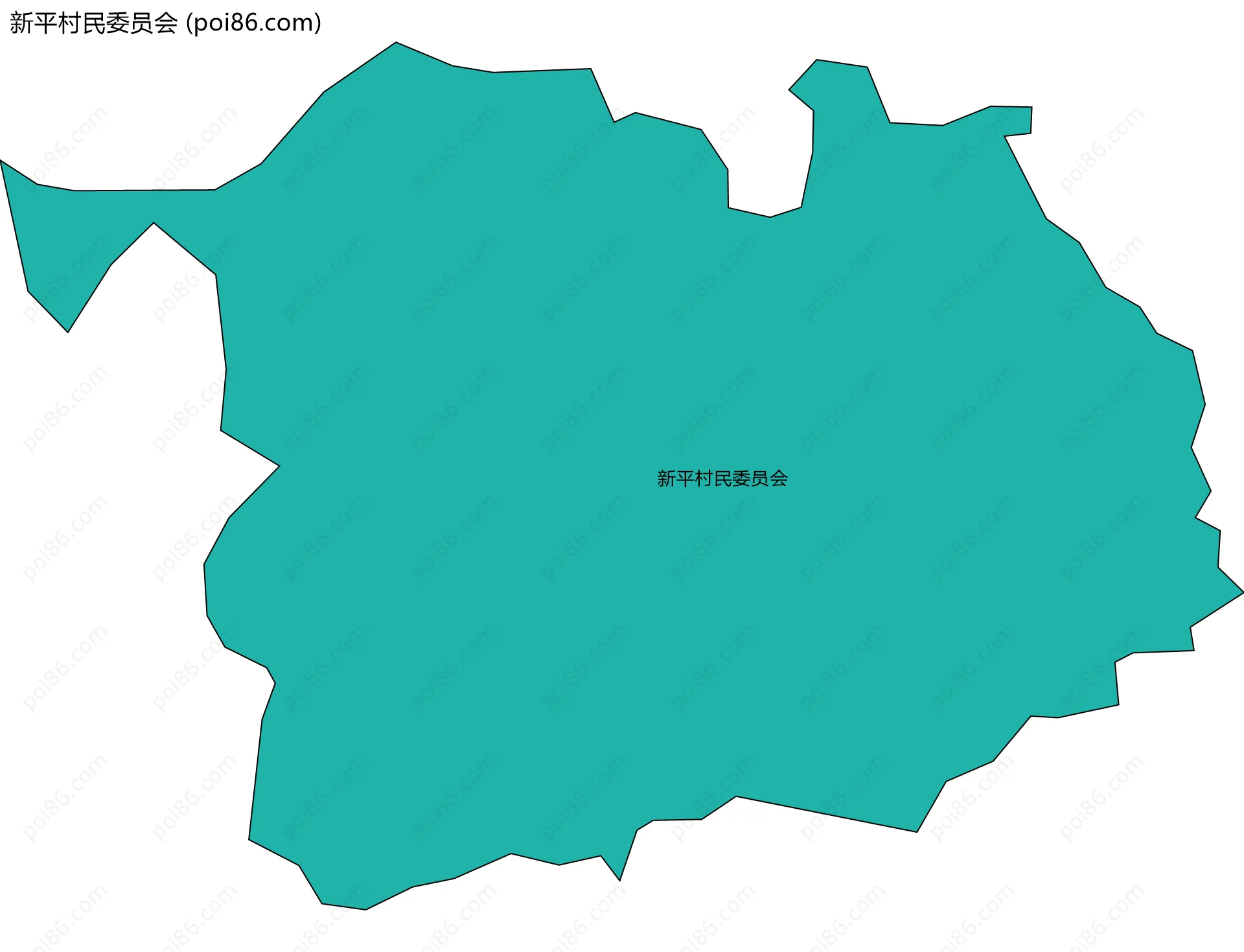 新平村民委员会边界地图