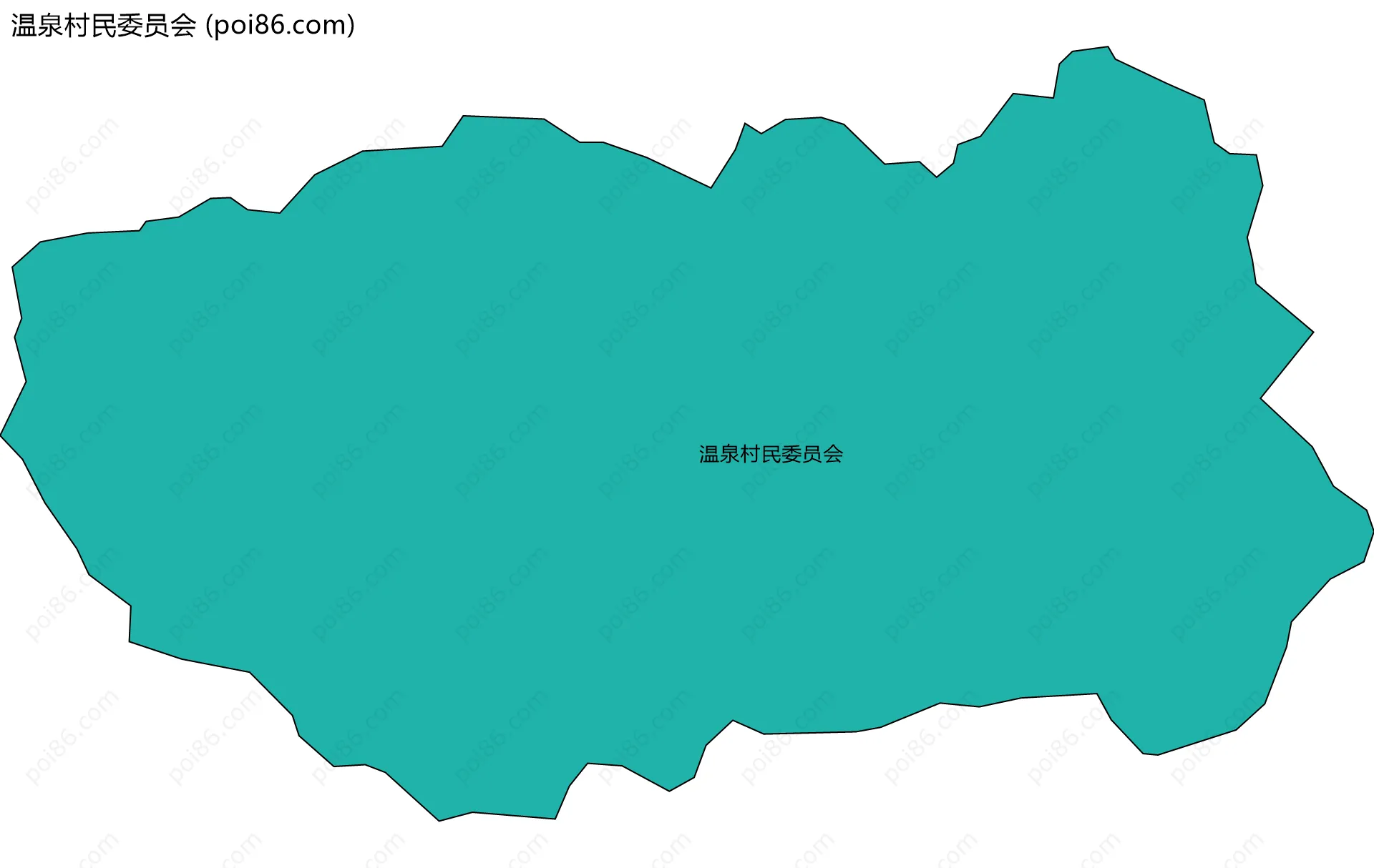 温泉村民委员会边界地图