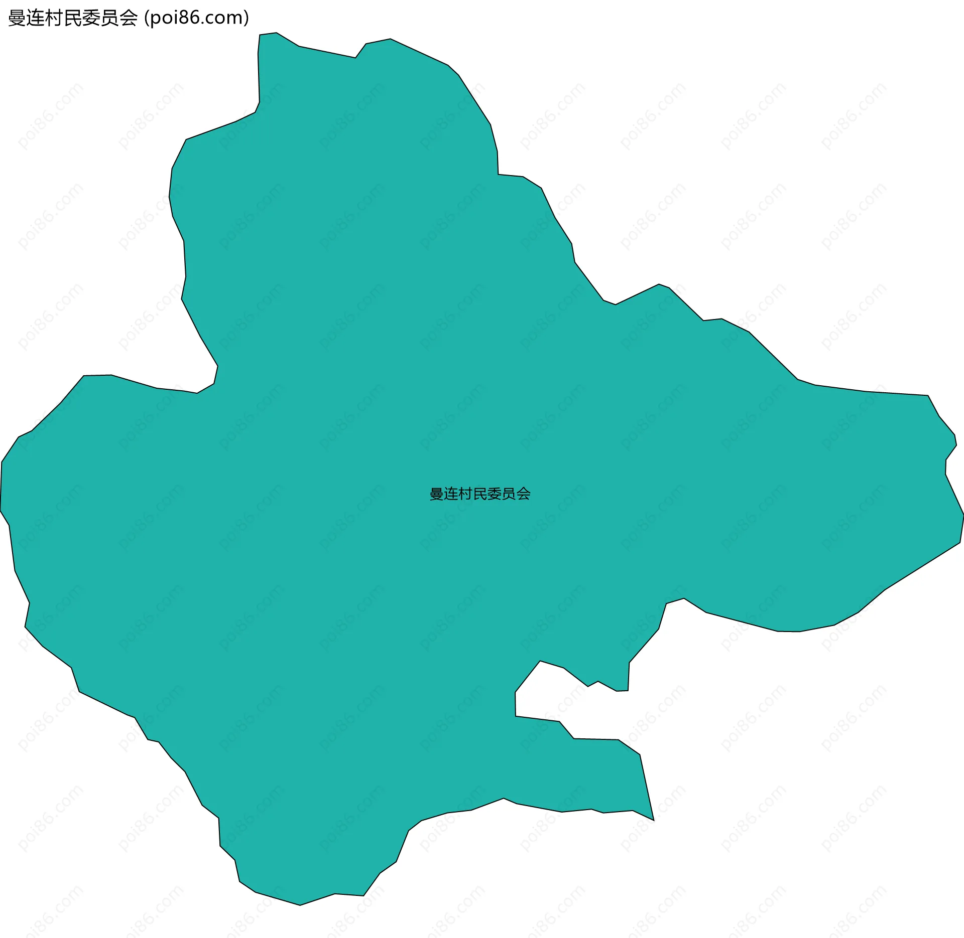 曼连村民委员会边界地图