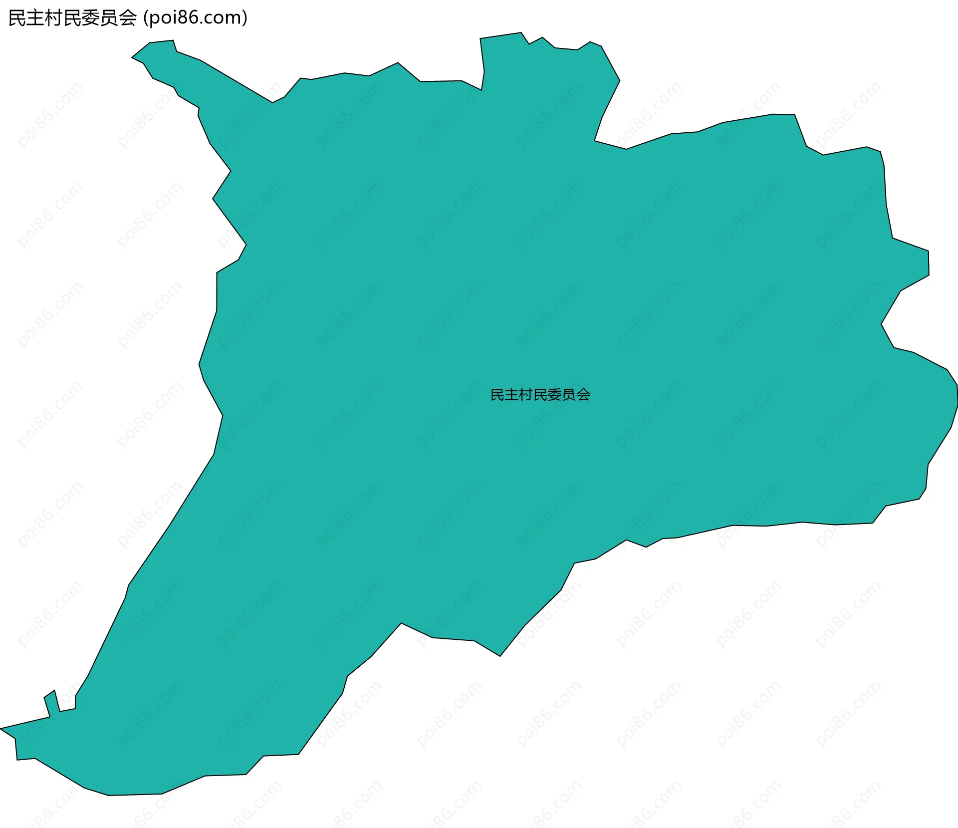民主村民委员会边界地图
