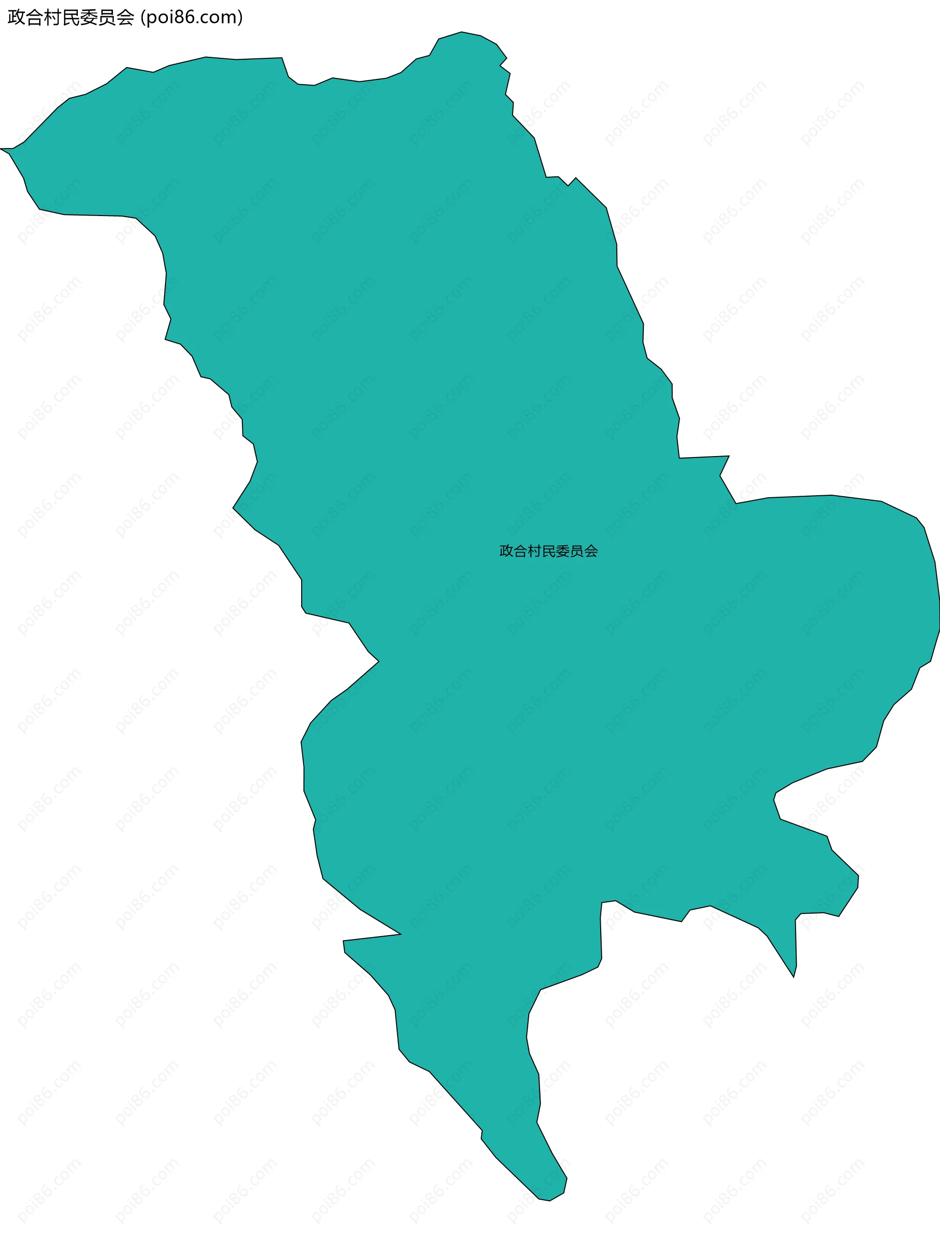 政合村民委员会边界地图