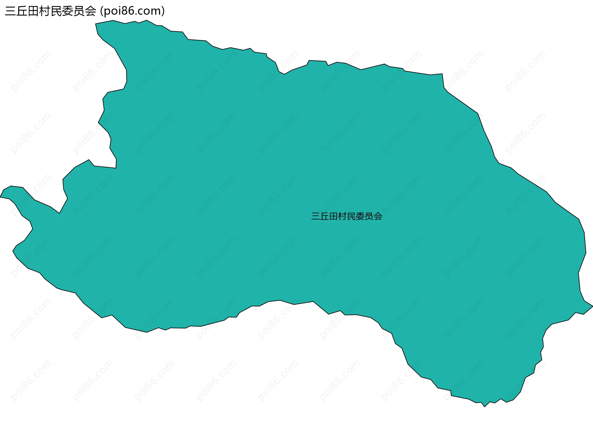 三丘田村民委员会边界地图