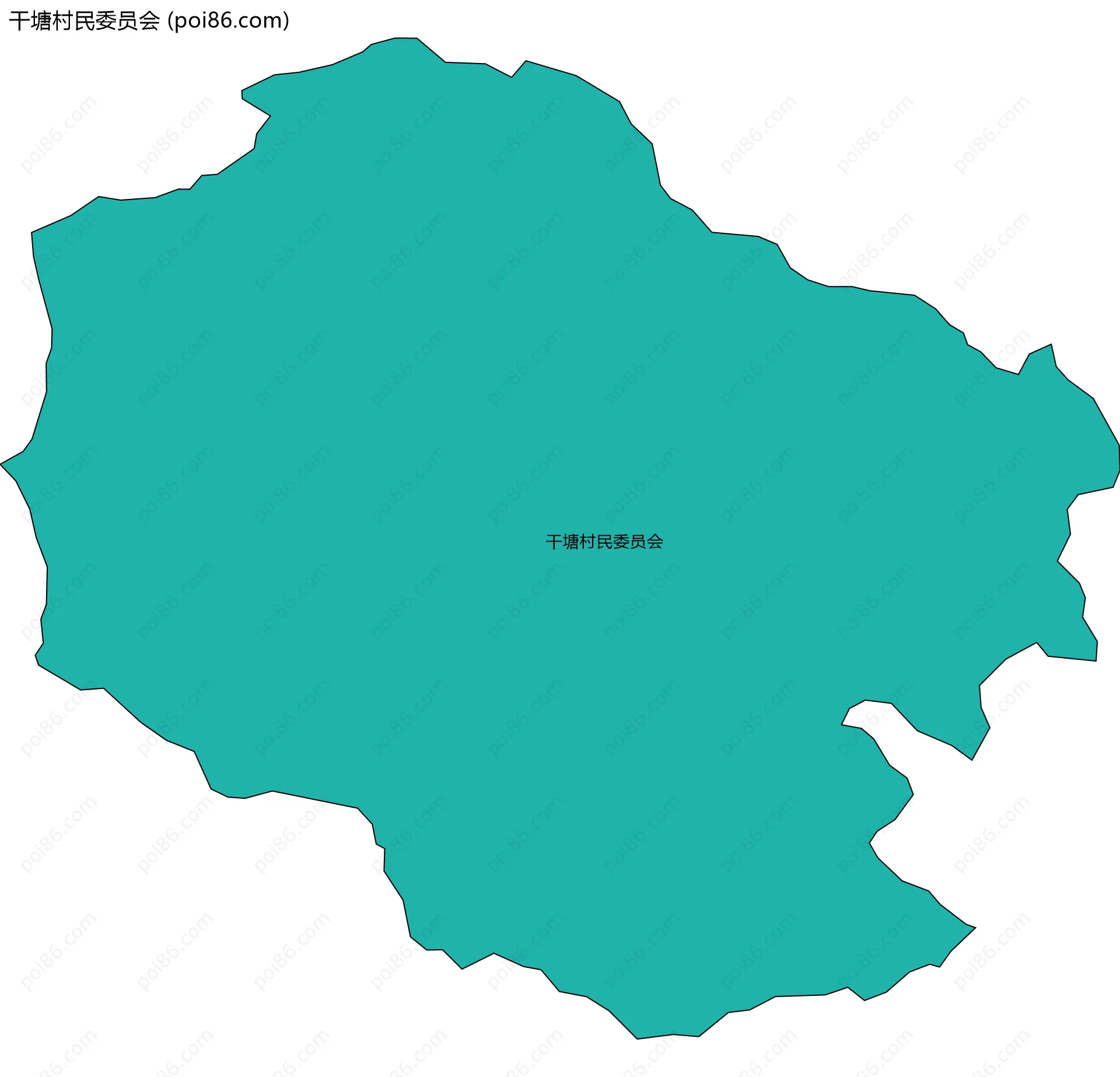 干塘村民委员会边界地图