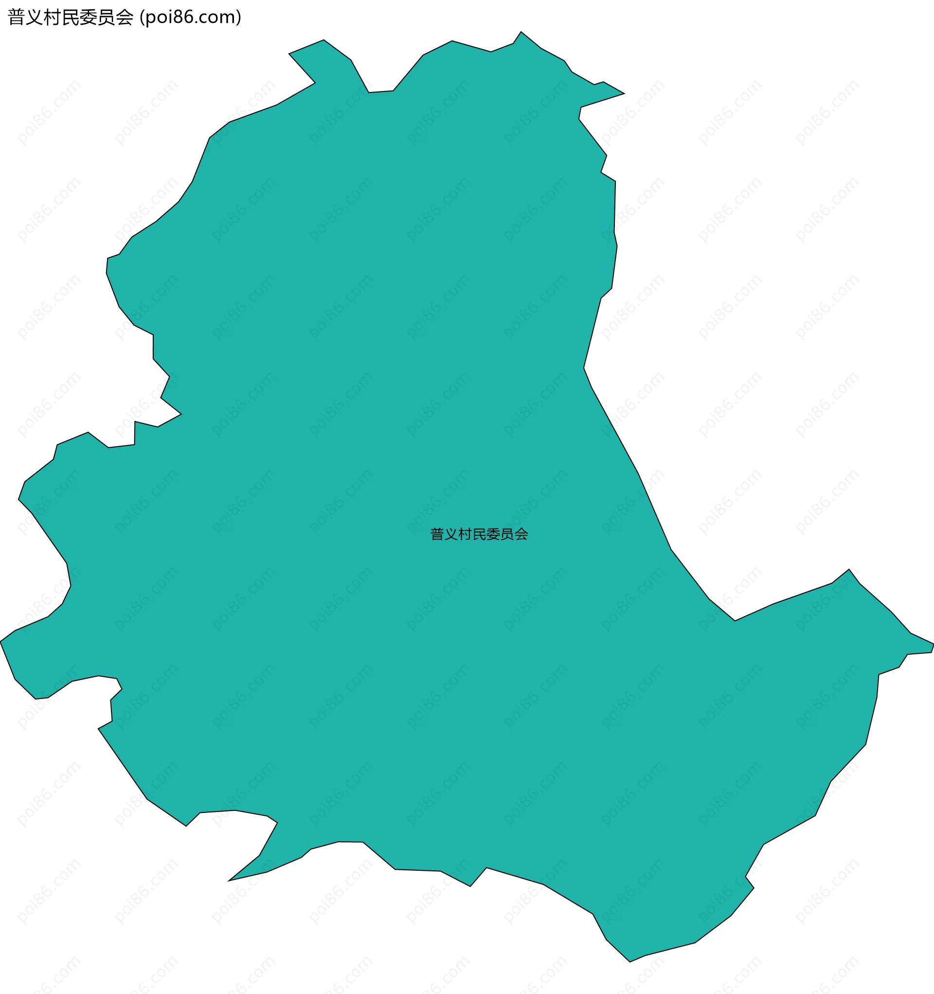 普义村民委员会边界地图