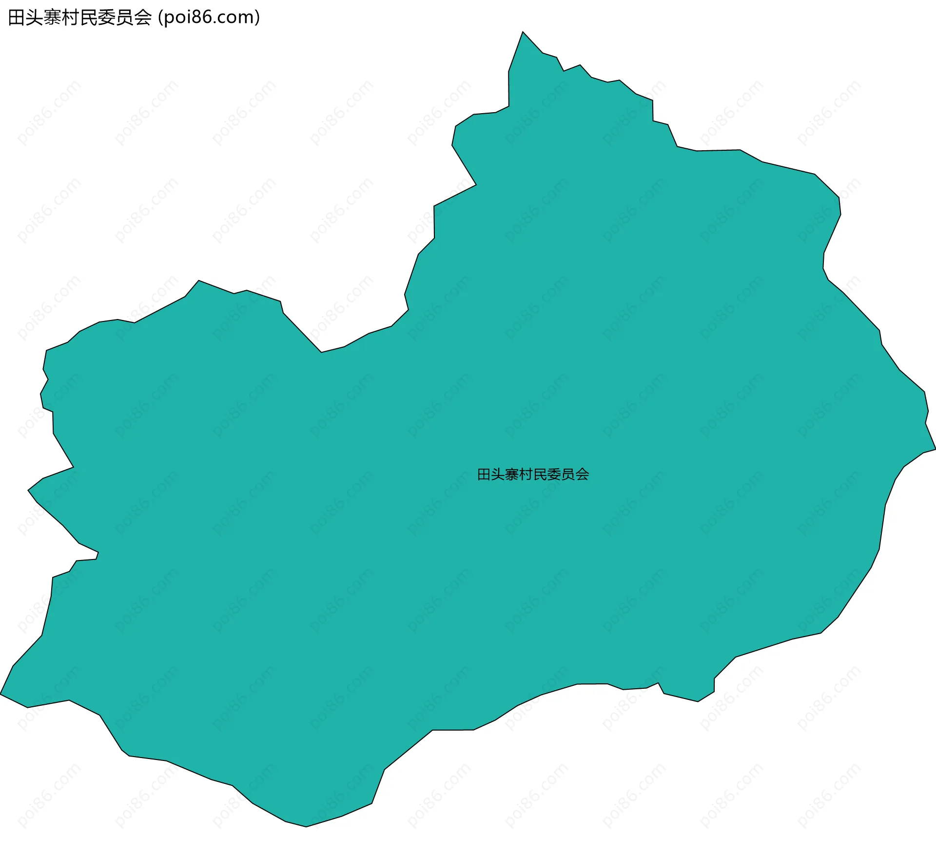 田头寨村民委员会边界地图