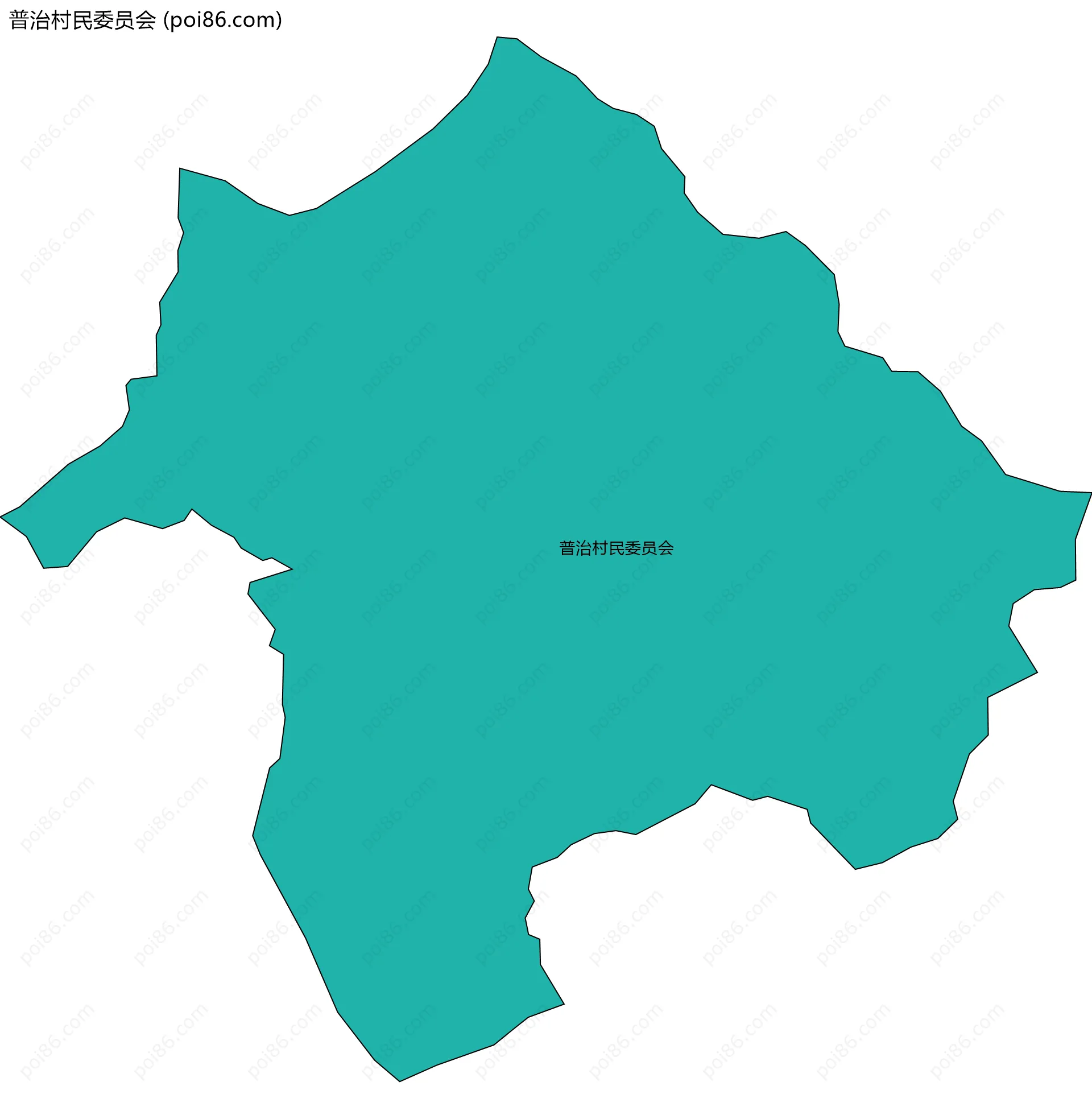 普治村民委员会边界地图