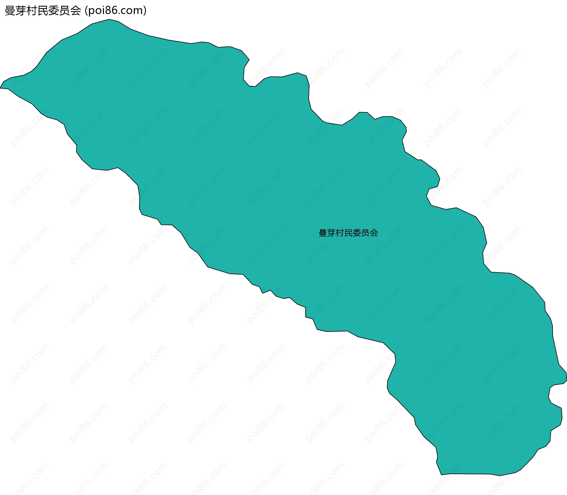 曼芽村民委员会边界地图