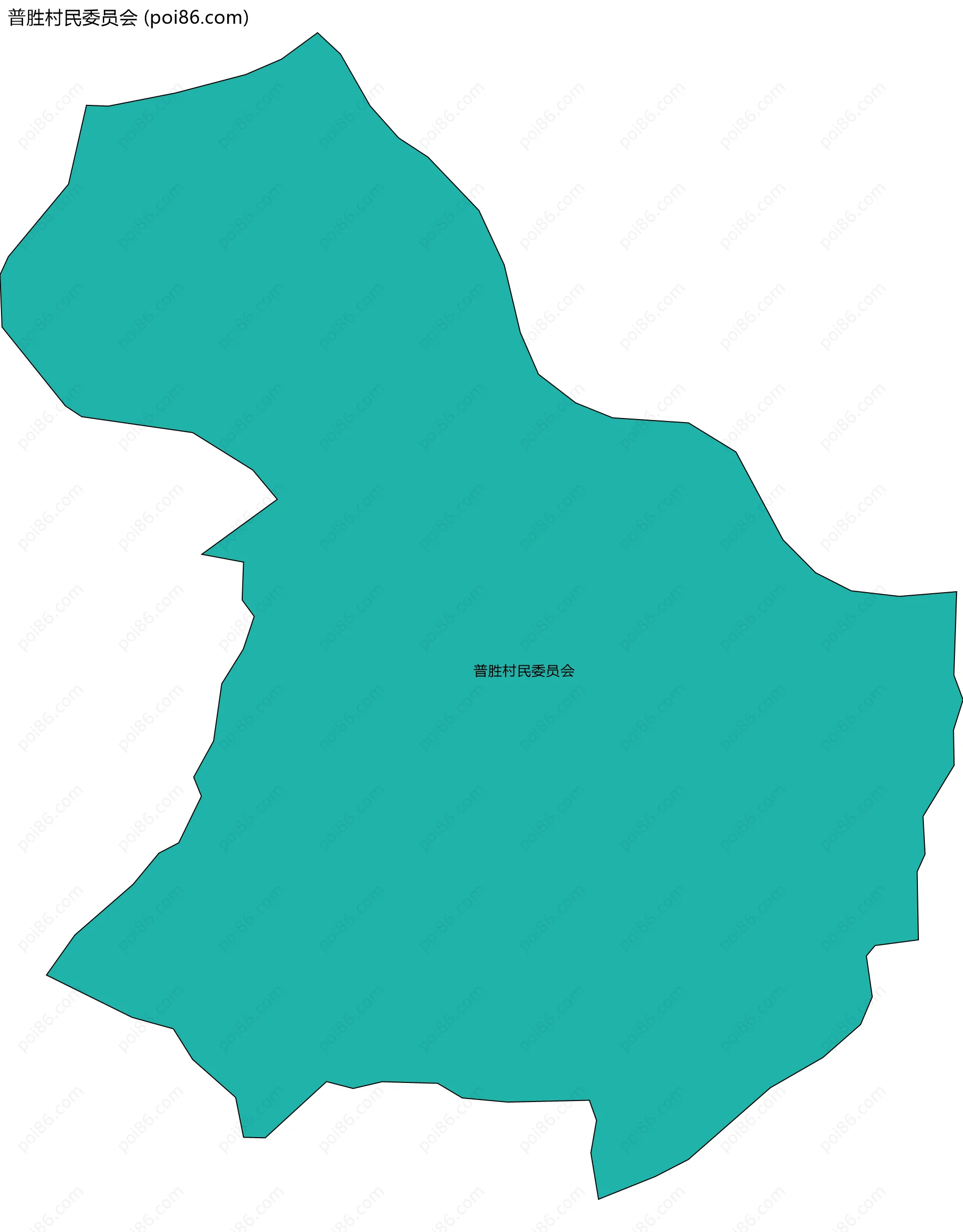 普胜村民委员会边界地图
