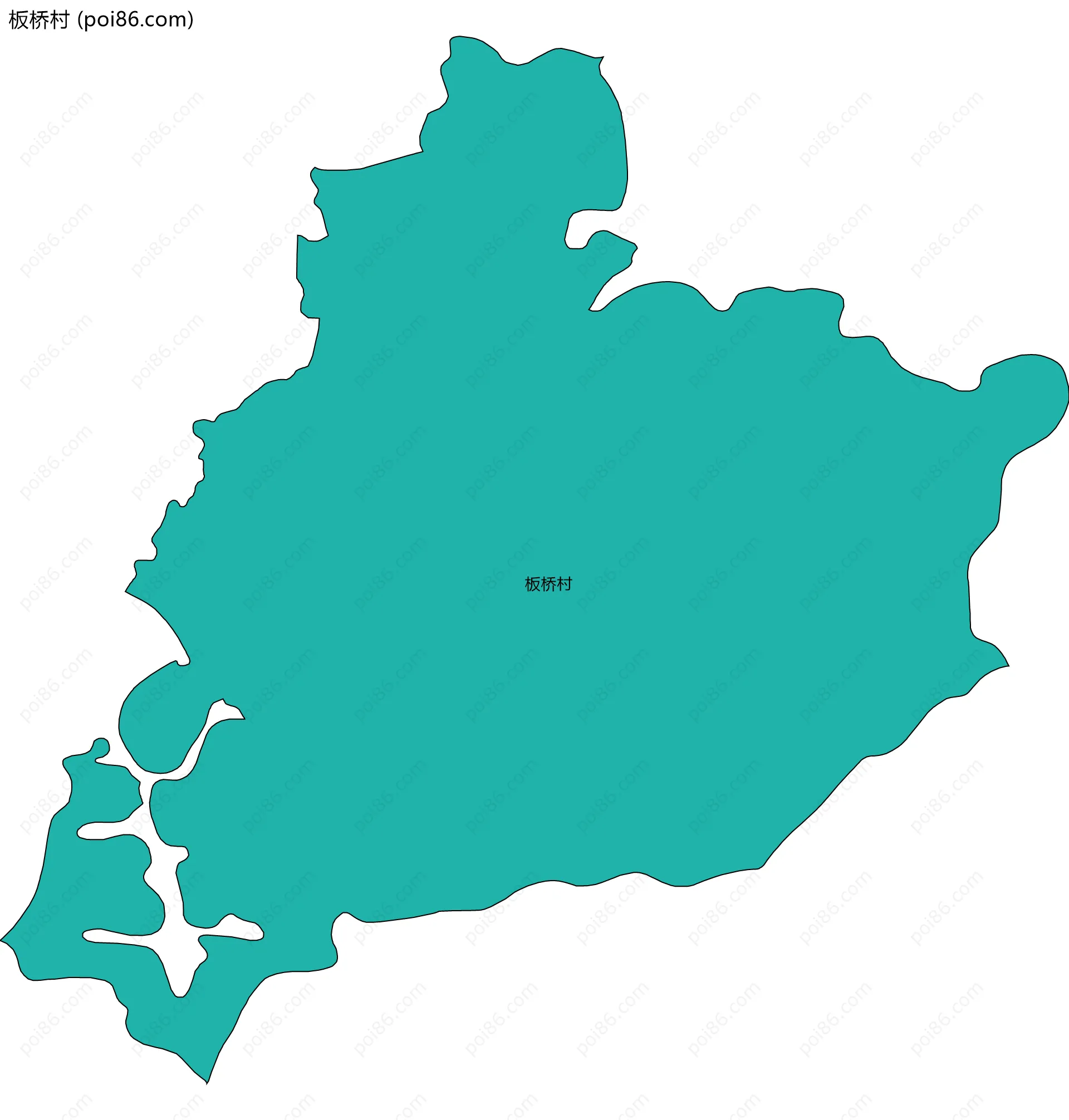 板桥村边界地图