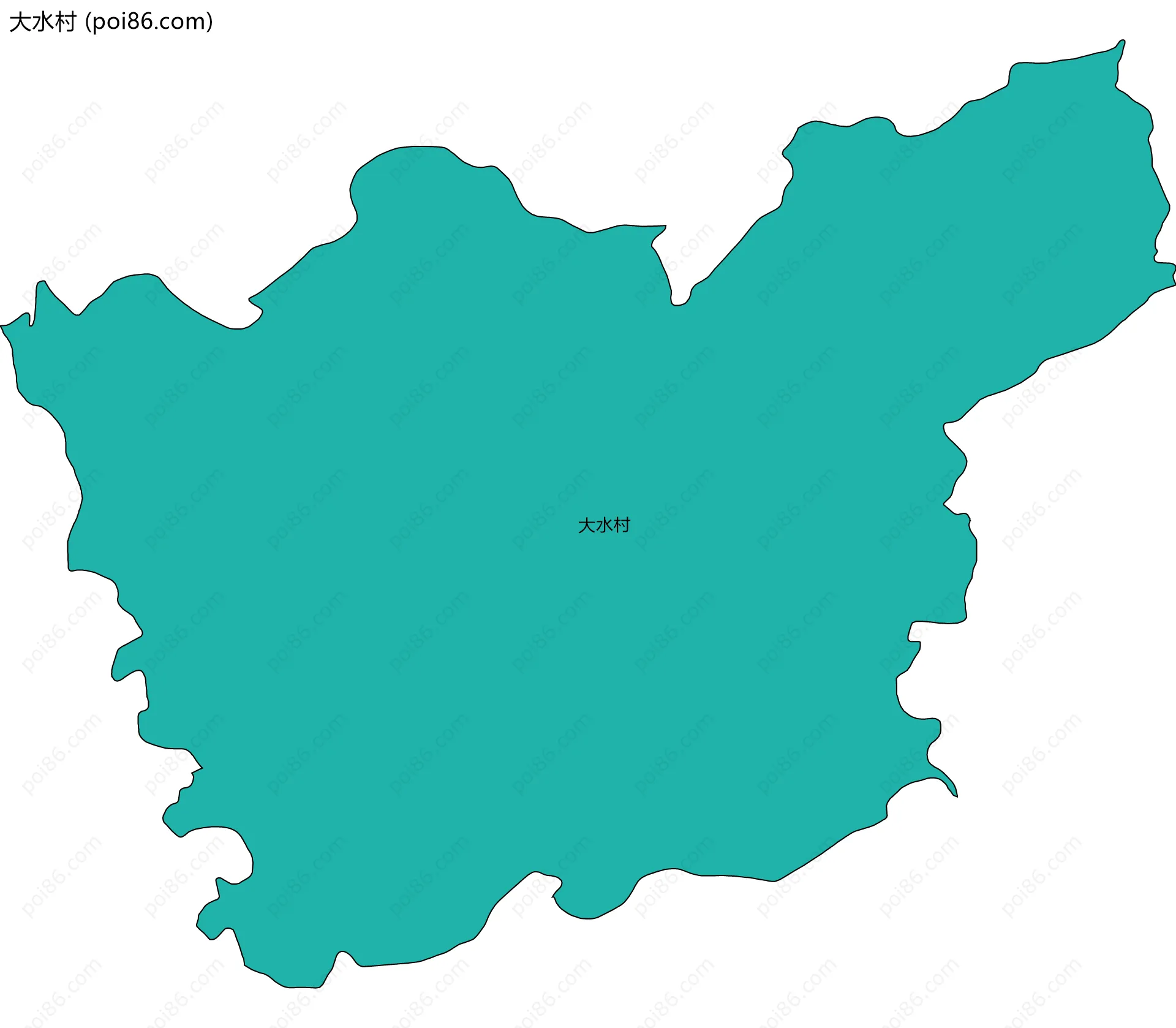 大水村边界地图