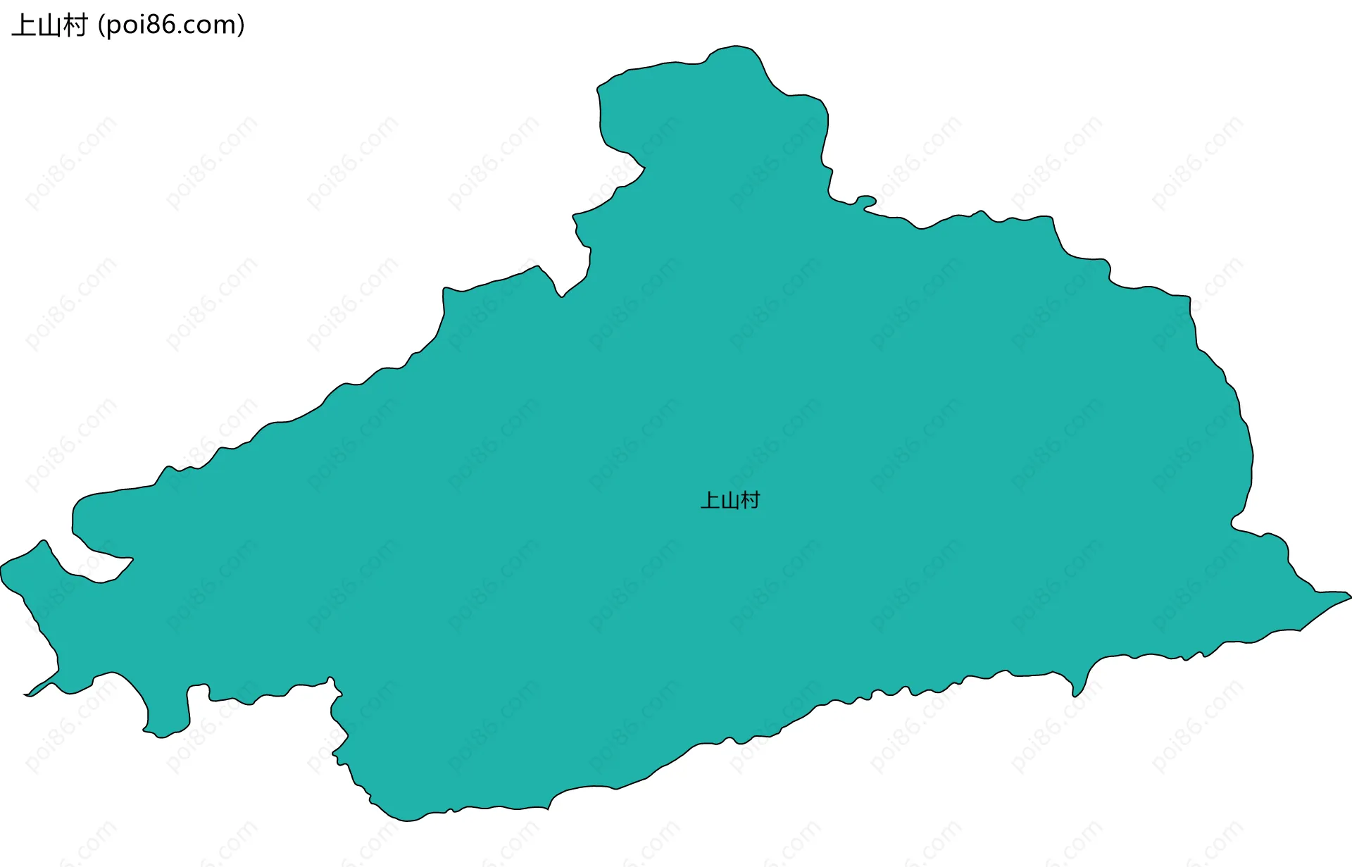 上山村边界地图