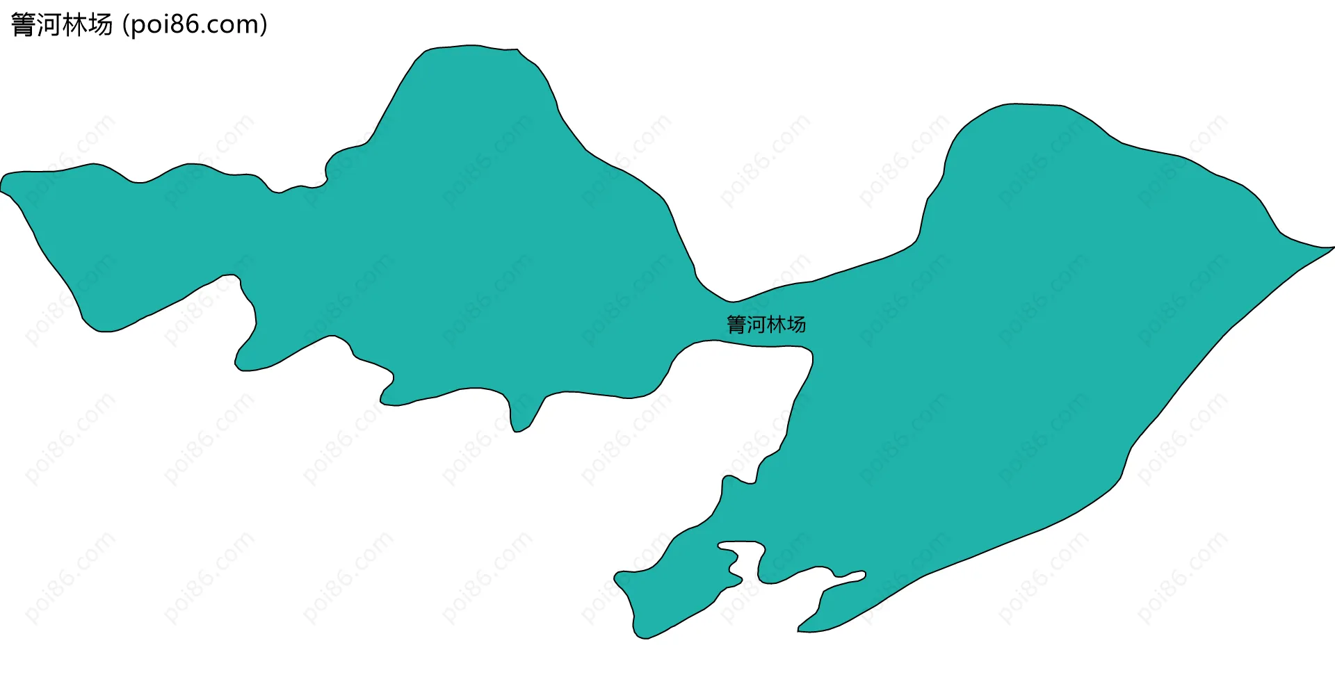 箐河林场边界地图