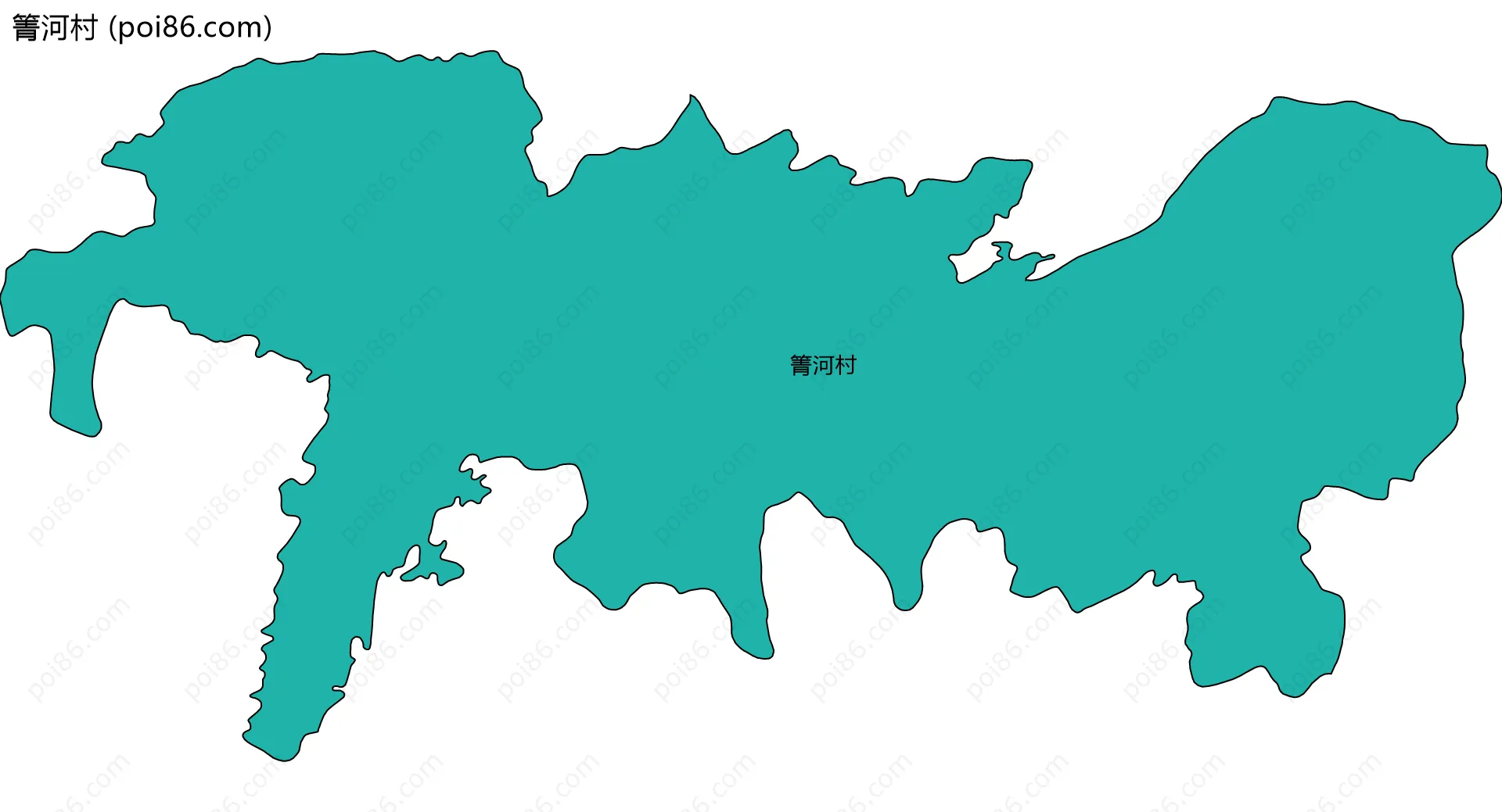 箐河村边界地图