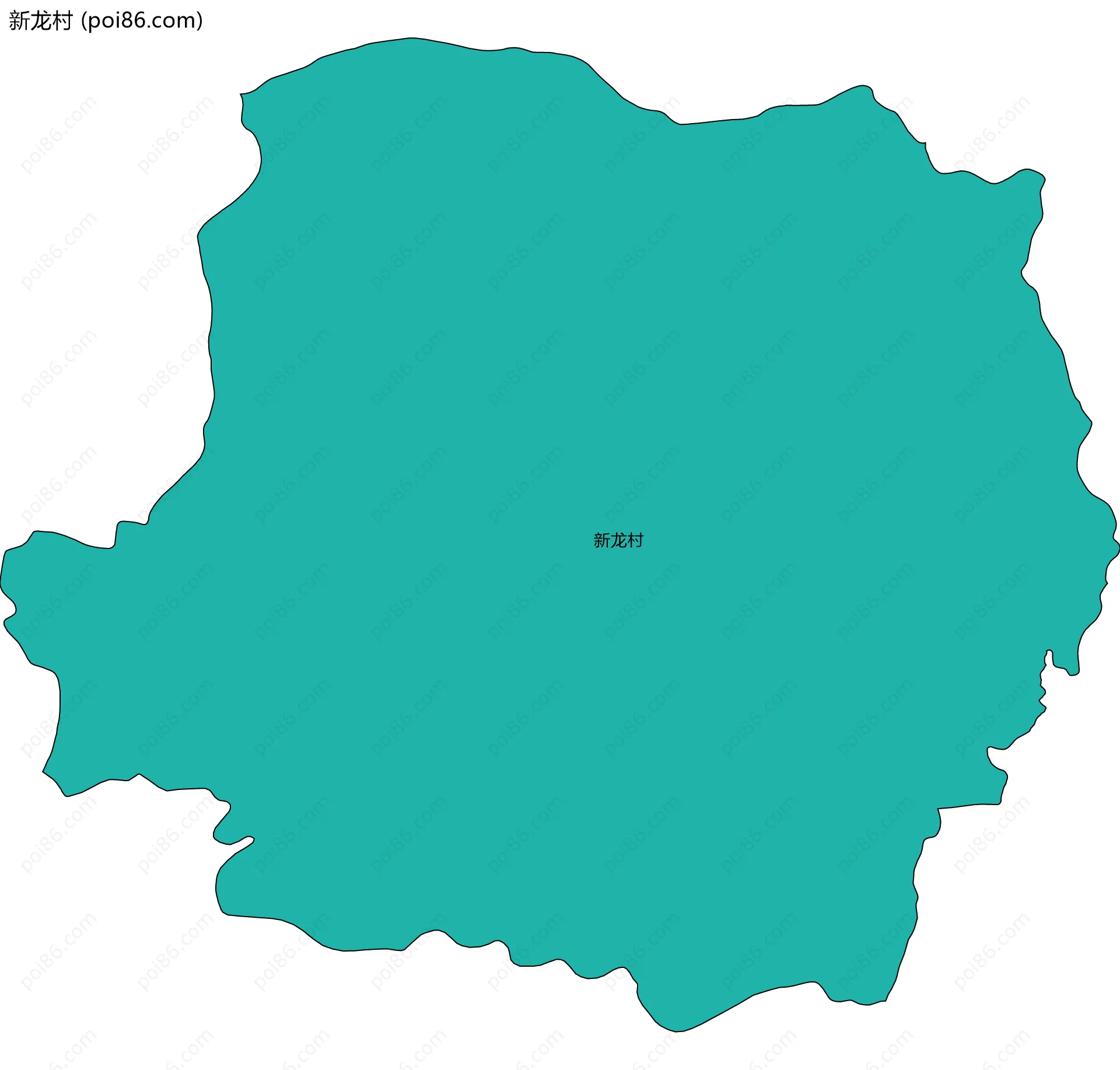 新龙村边界地图